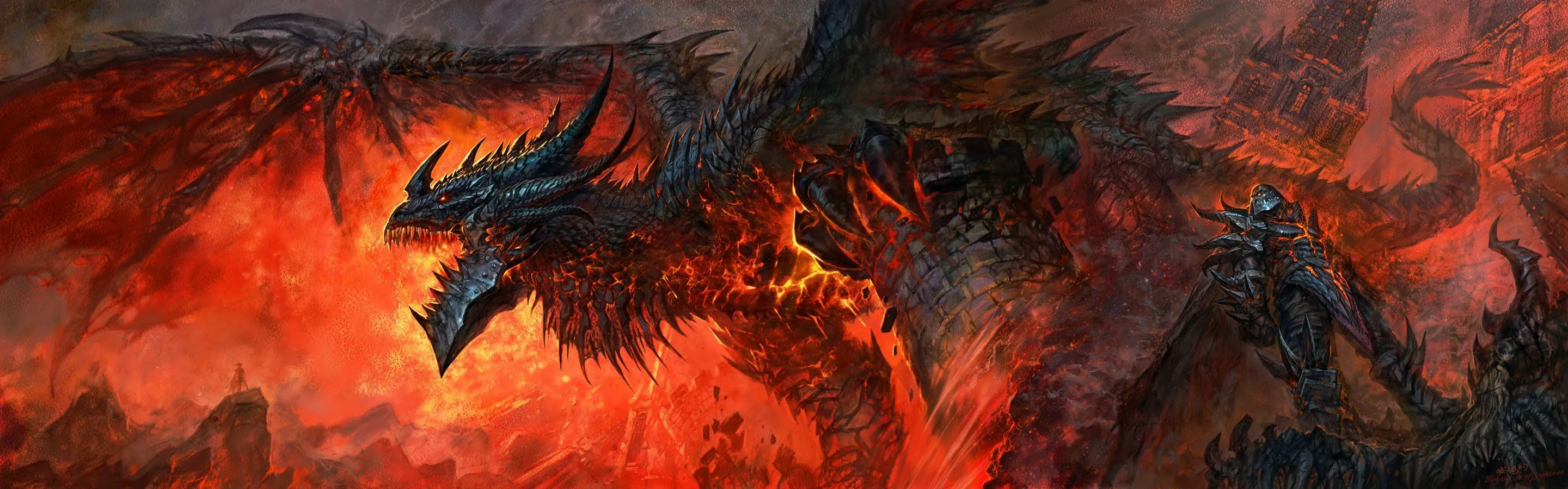 dragons, World, Of, Warcraft, Deathwing, Artwork, World, Of, Warcraft, Cataclysm Wallpaper HD / Desktop and Mobile Background