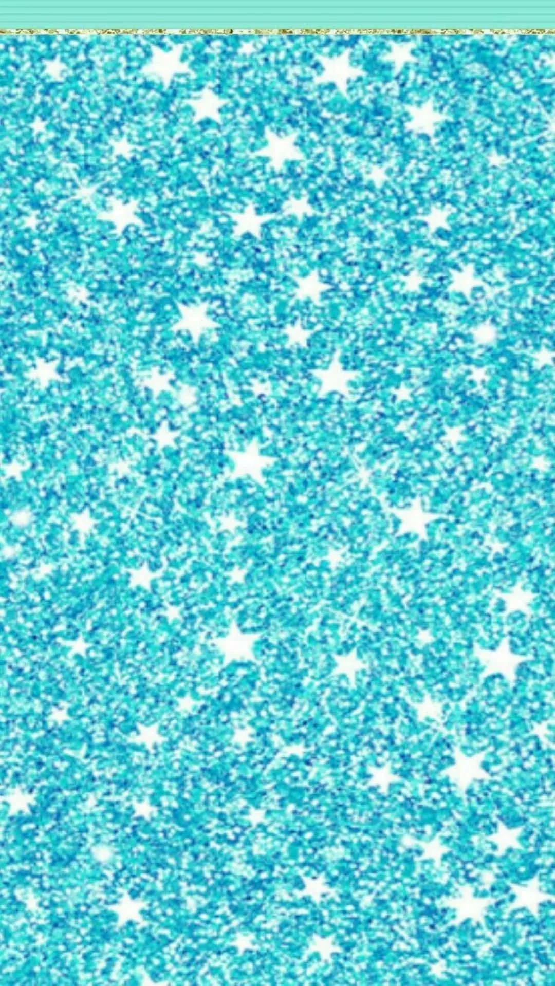 Download Glittery Star Pattern Cyan Aesthetic Wallpaper