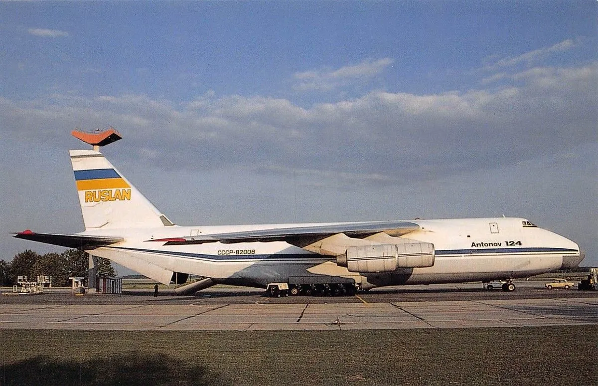 Airline Postcards RUSLAN CARGO UK FLAG Antonov AN 124 CCCP 82006