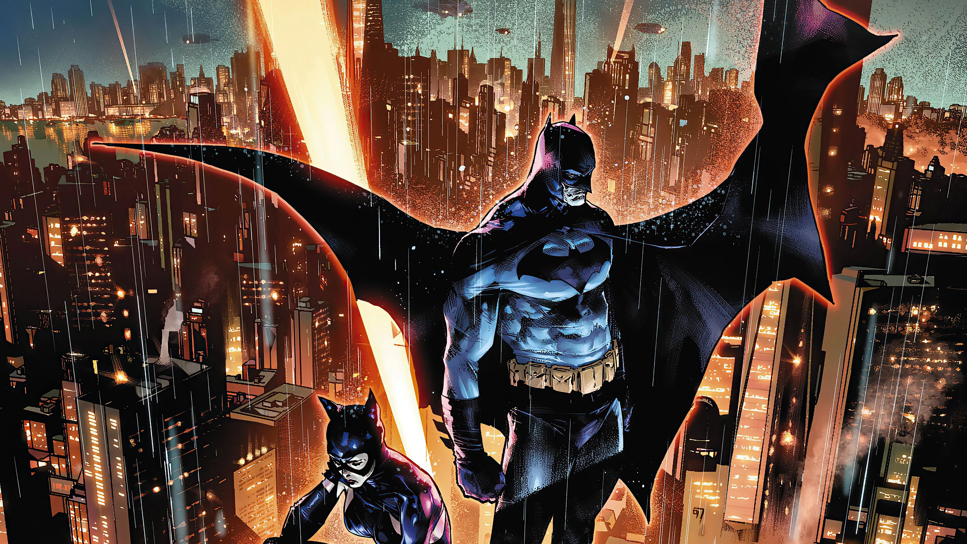 Batman & Catwoman: Epic DC Comics 4K Ultra HD Wallpaper