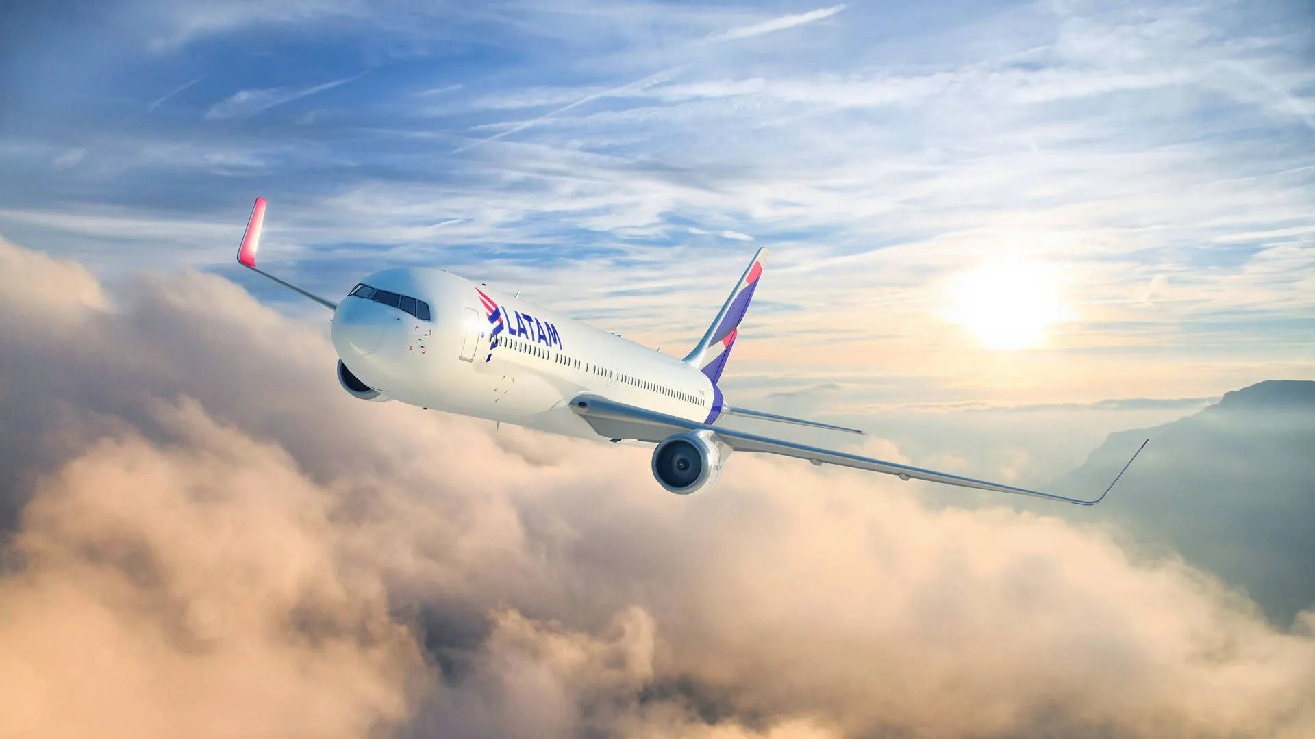 Download Ascending Latam Airlines Plane Wallpaper