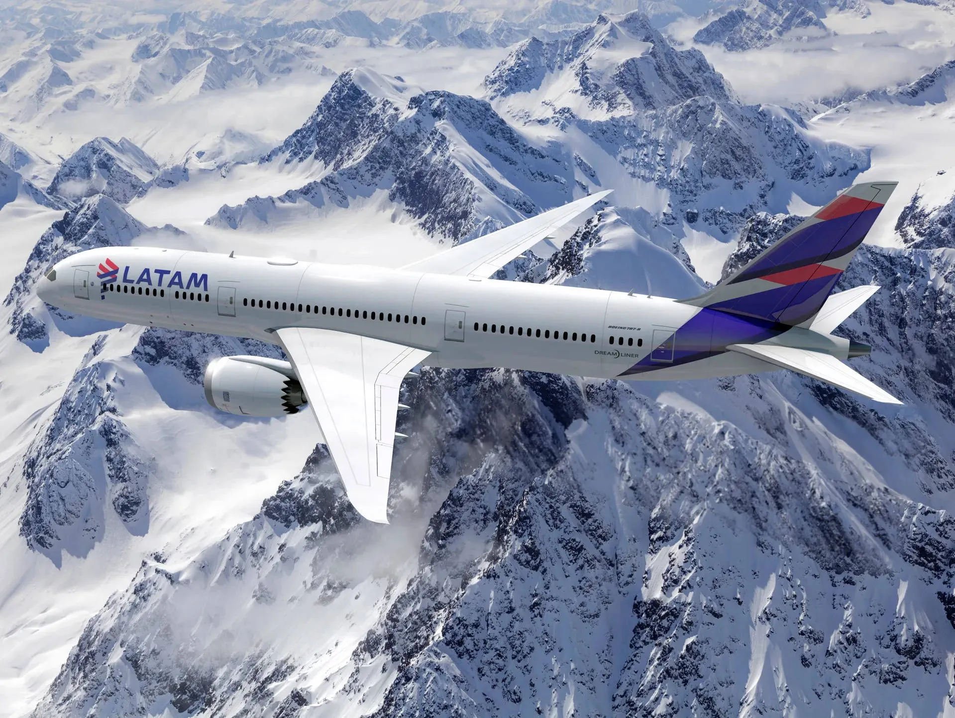 Download Latam Airlines Mountain Flight Wallpaper