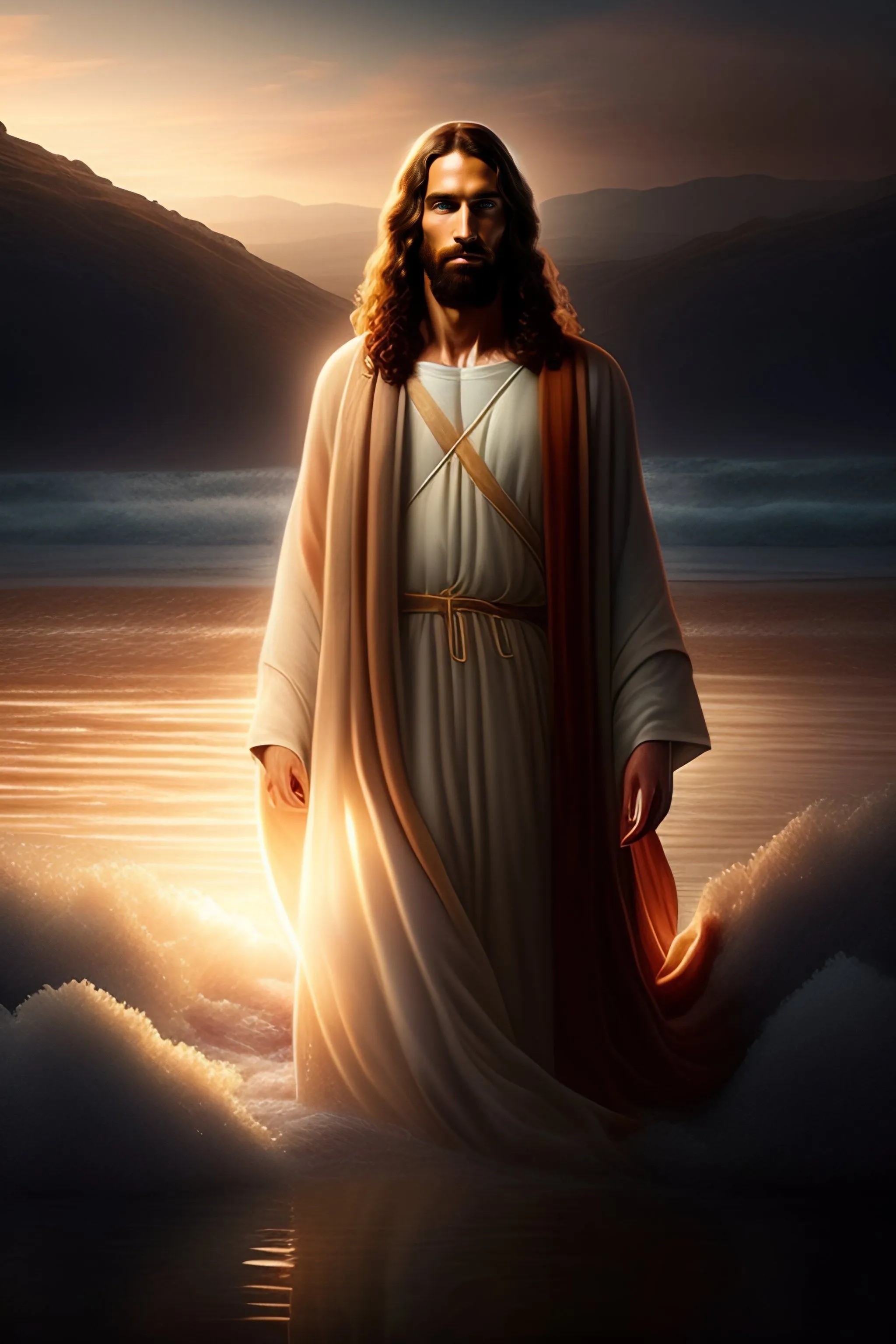 Realistic photo of the second coming of Jesus Christ