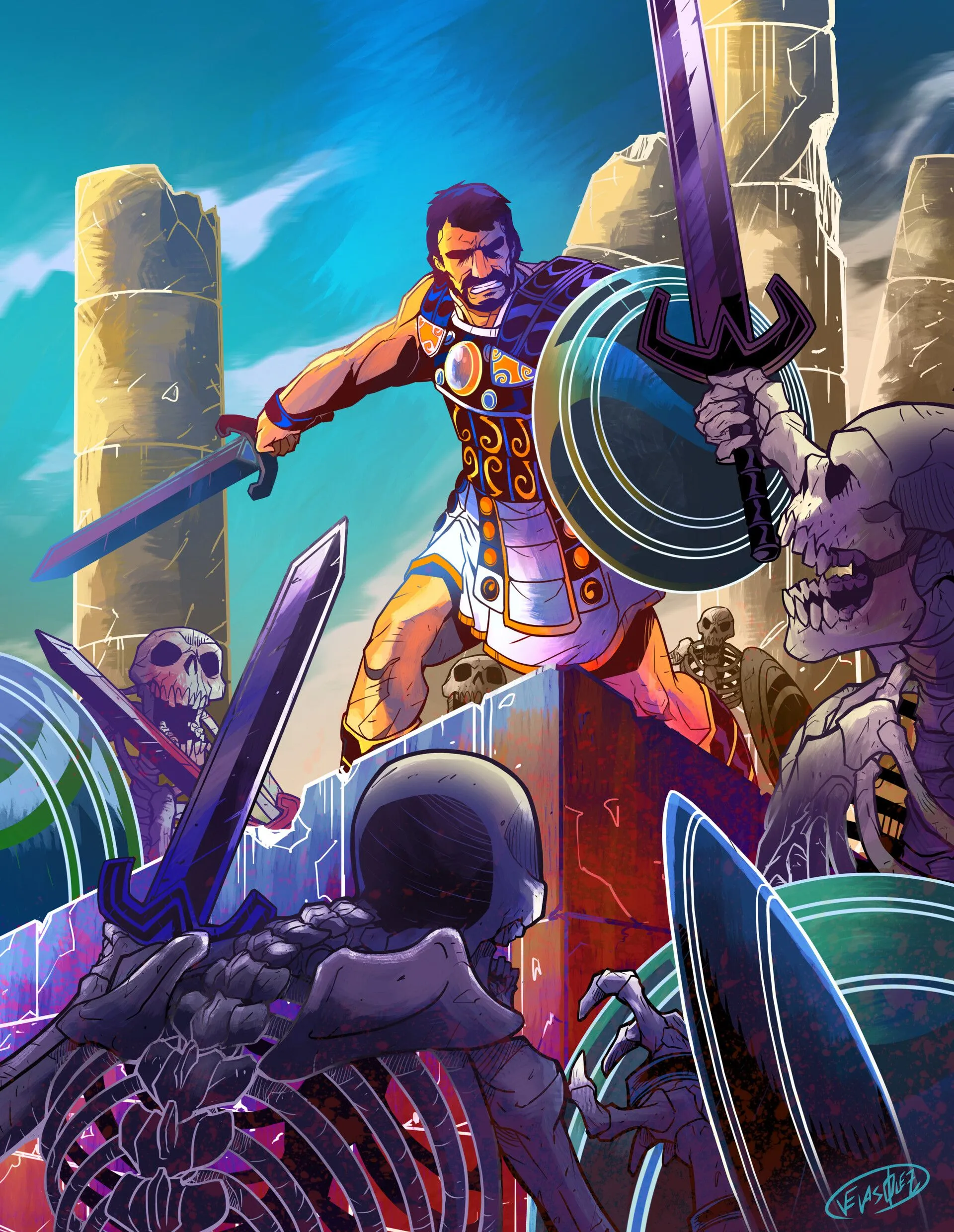 Jason and the Argonauts published Anniversary illustration