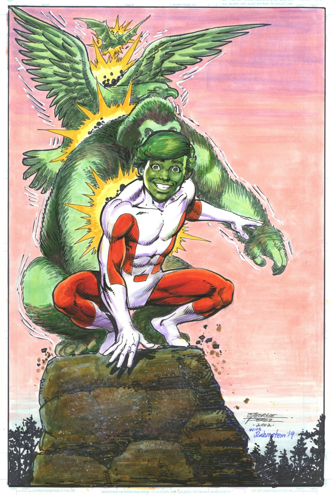 Changeling Commission by George Perez & Joe Rubinstein, in shaun clancy's George Perez Cover Recreations and Commissions Comic Art Gallery Room