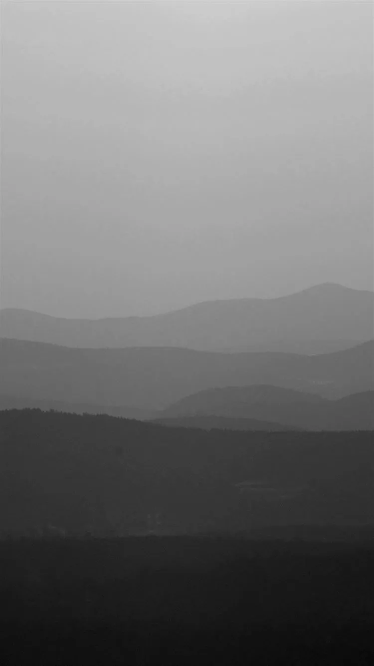 Mountain Silhouette Dark Bw Morning Nature iPhone 8 Wallpaper Free Download