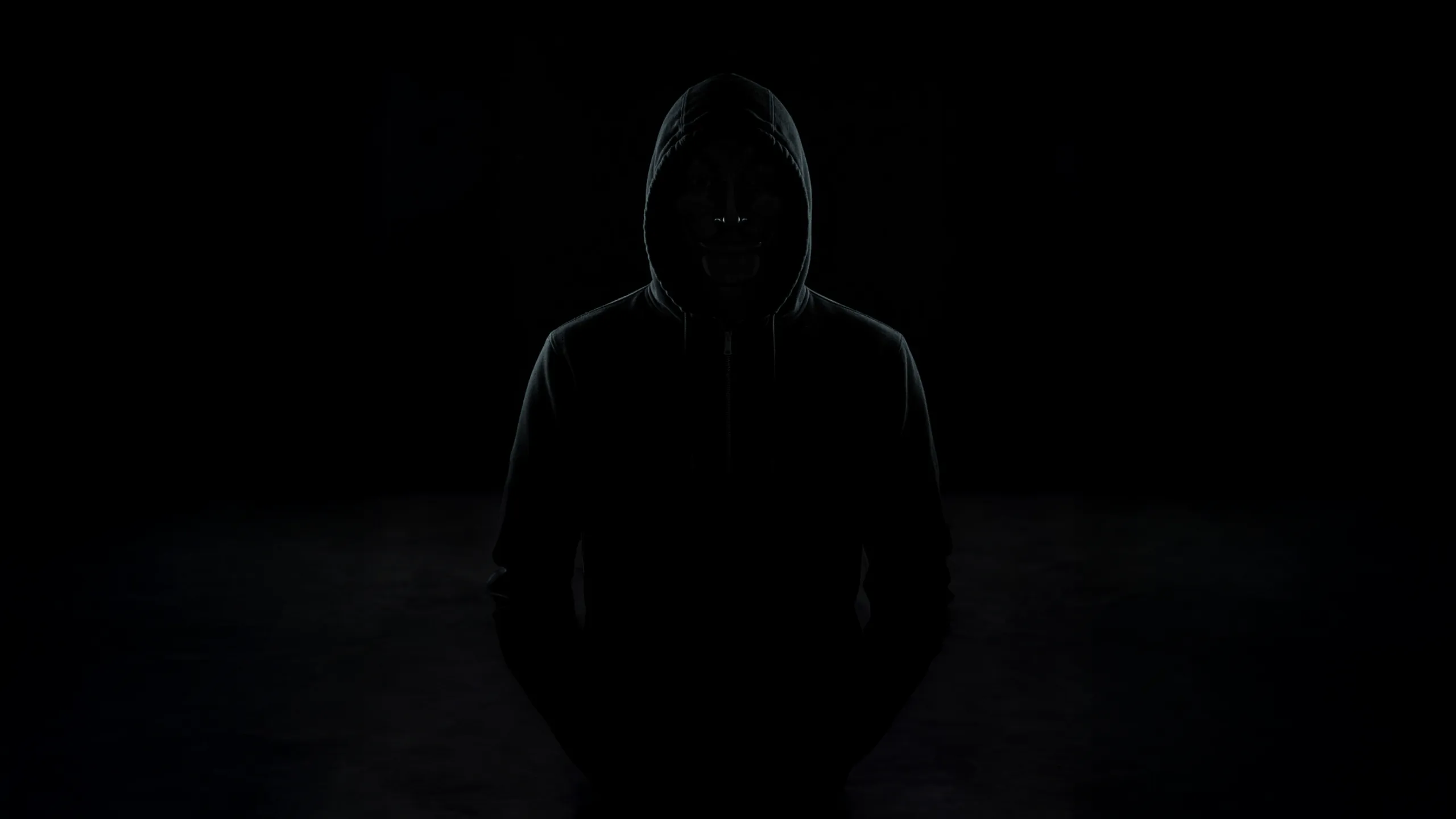 Hooded Man Wallpaper 4K, Shadow, Silhouette, Mysterious