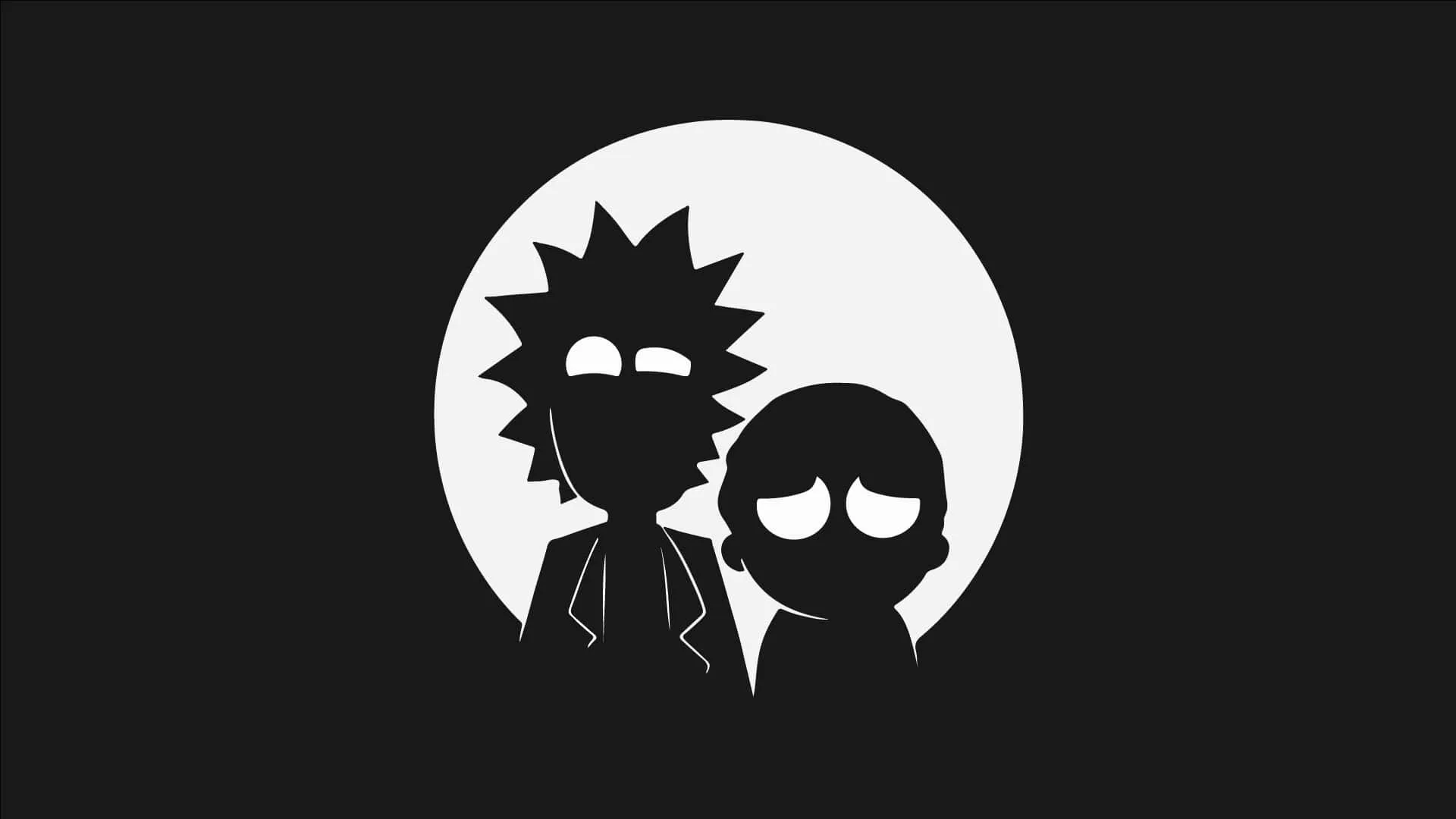 Download B&W Rick And Morty 1920x1080 Wallpaper