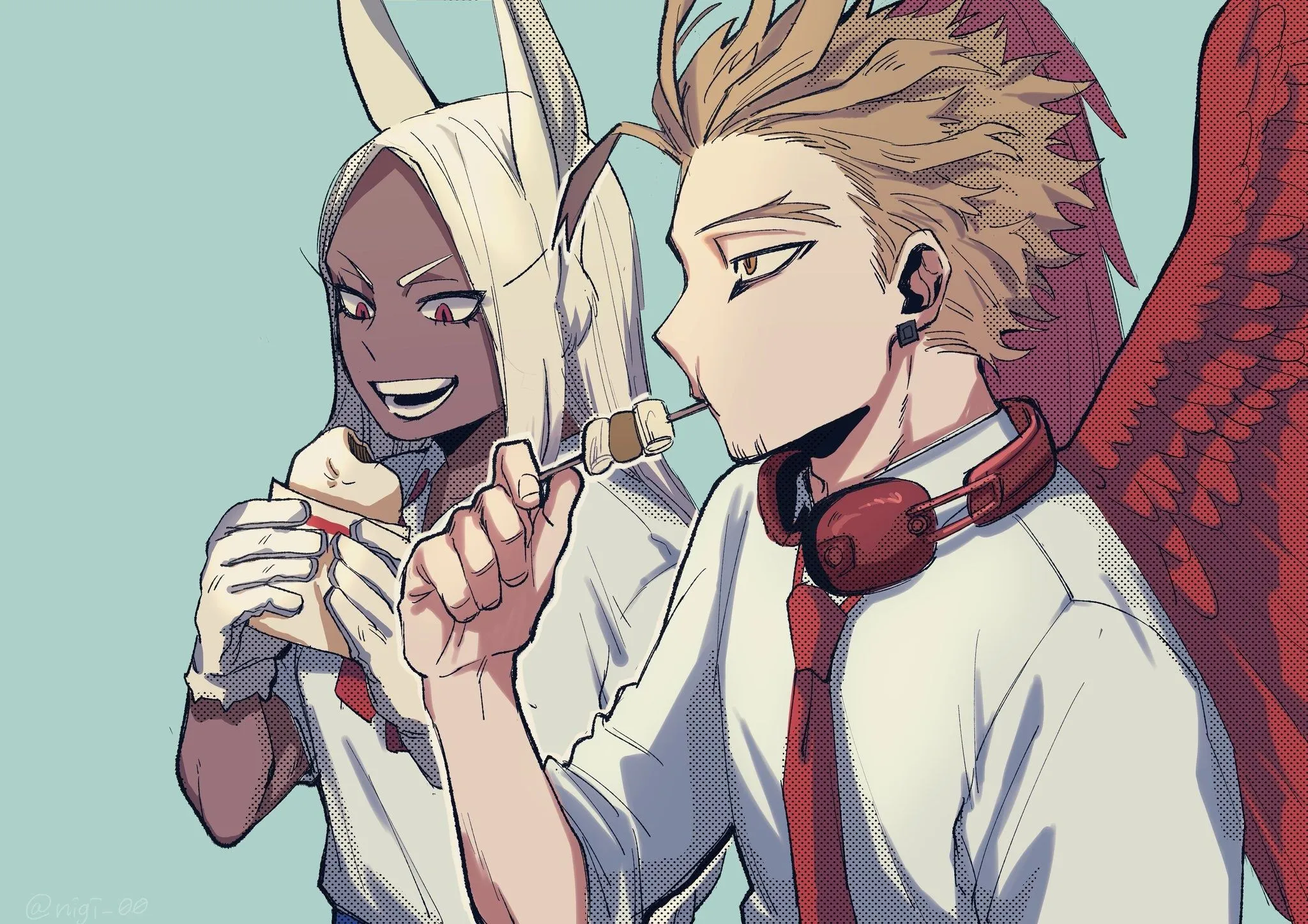 Wallpaper Boku no Hero Academy, My Hero Academia, Takami Keigo, Usagiyama Rumi for mobile and desktop, section сёнэн, resolution 2048x1448