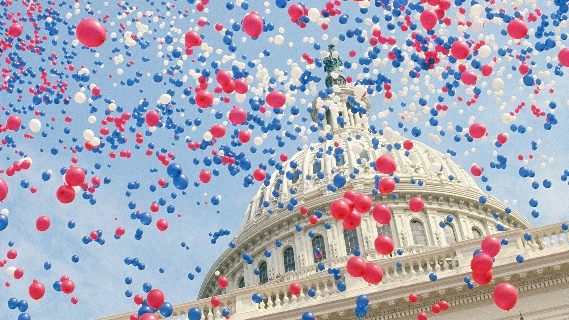 4th of July Celebration: HD Holiday Balloon Burst Above Capitolx1080