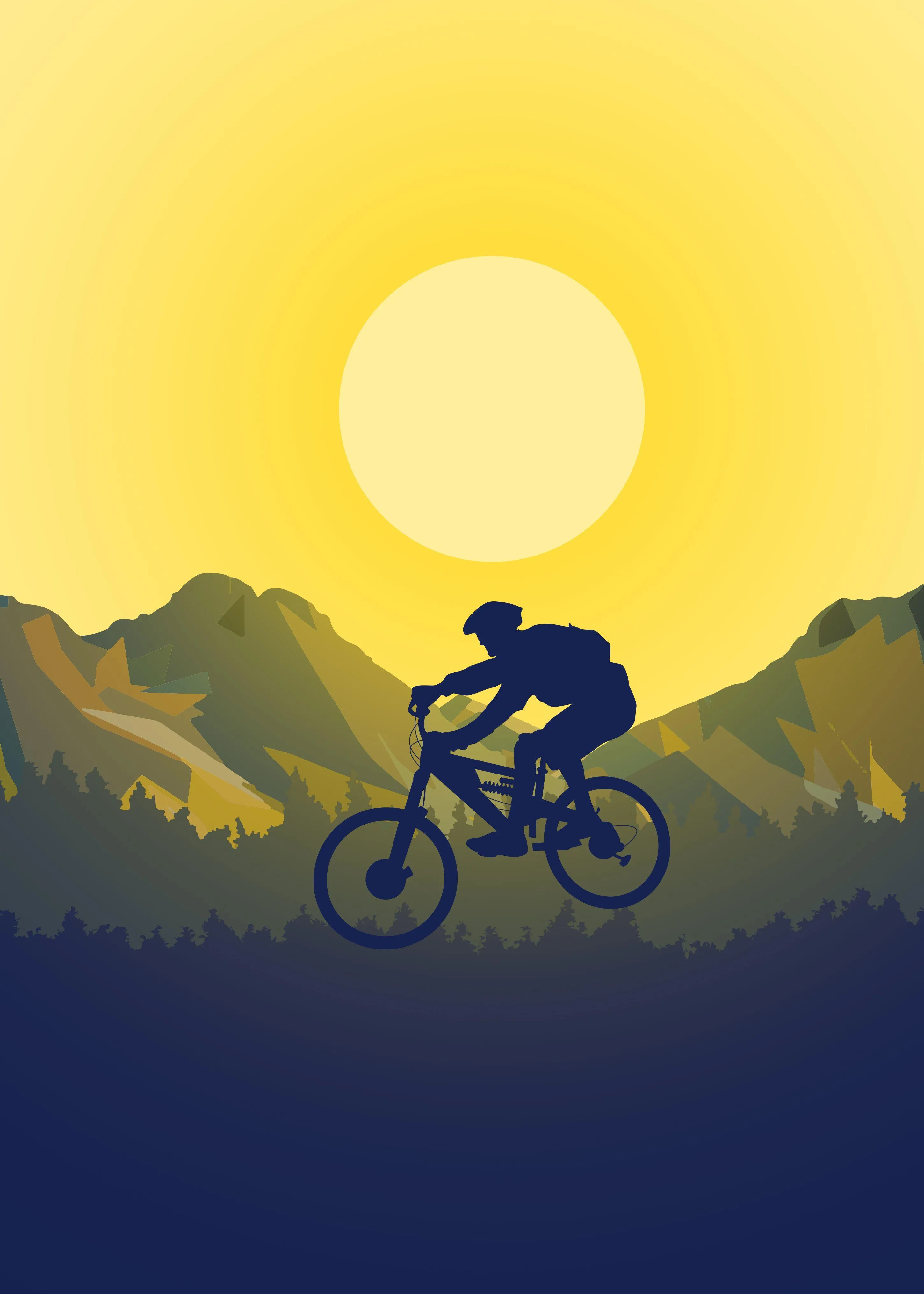 Mountain Bike Art Wallpaper