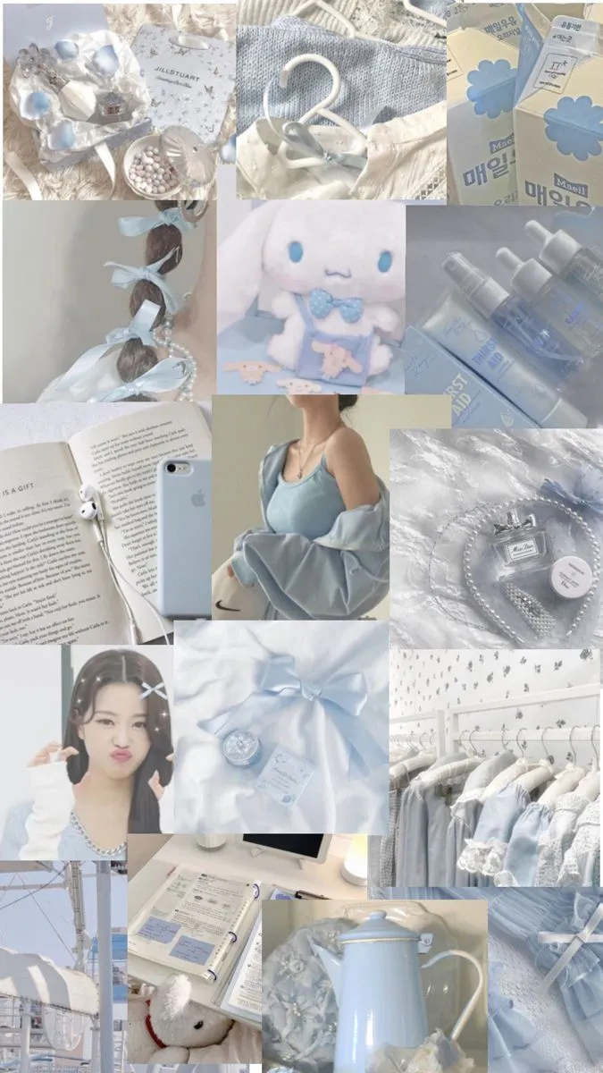 Blue Aesthetic with Wonyoungism. Ästhetik, Kunst, Babyblaue schlafzimmer