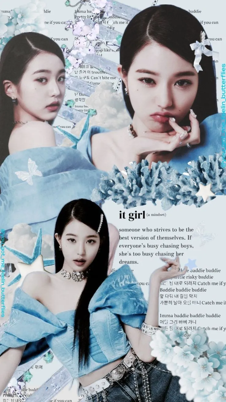 ive #wonyoung #blue #yougotmefeelinbutterflies #kpop #wallpaper #stophateonseungmin #protecthyunjin