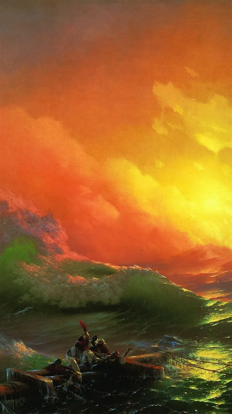 Classic The Ninth Wave 1850 Art Illust iPhone 8 Wallpaper Free Download