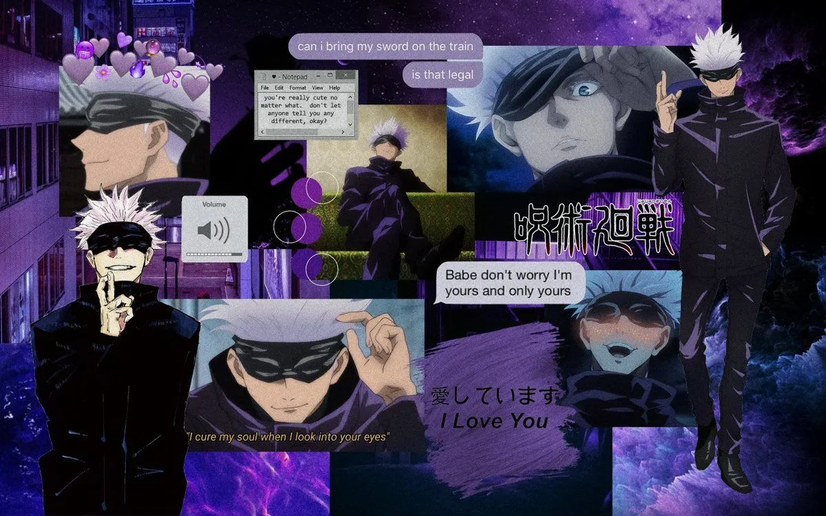 Gojo Satoru (Jujutsu Kaisen) aesthetic desktop wallpaper
