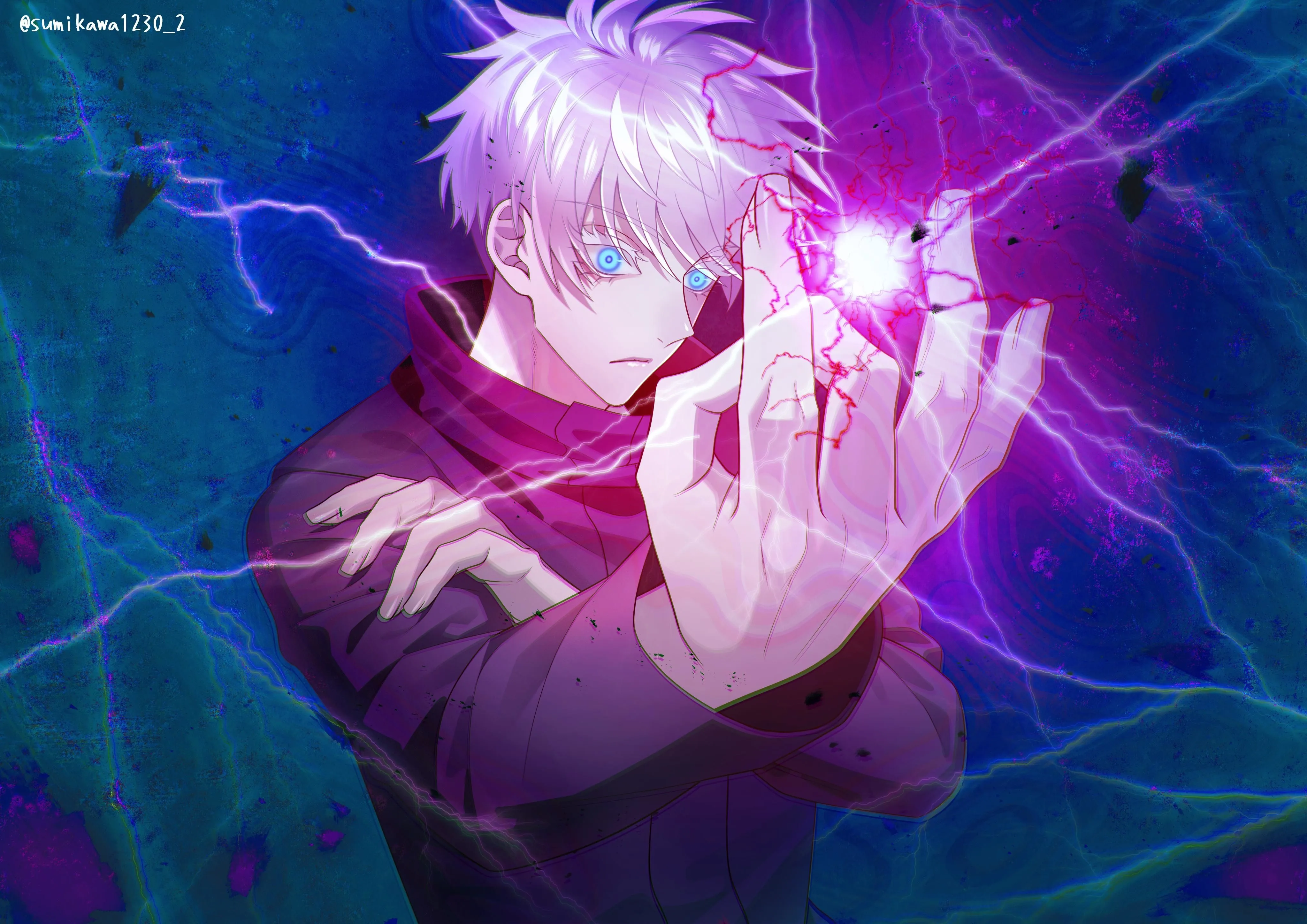 Satoru Gojo Digital 2021 Art Wallpaper, HD Anime 4K Wallpaper, Image and Background