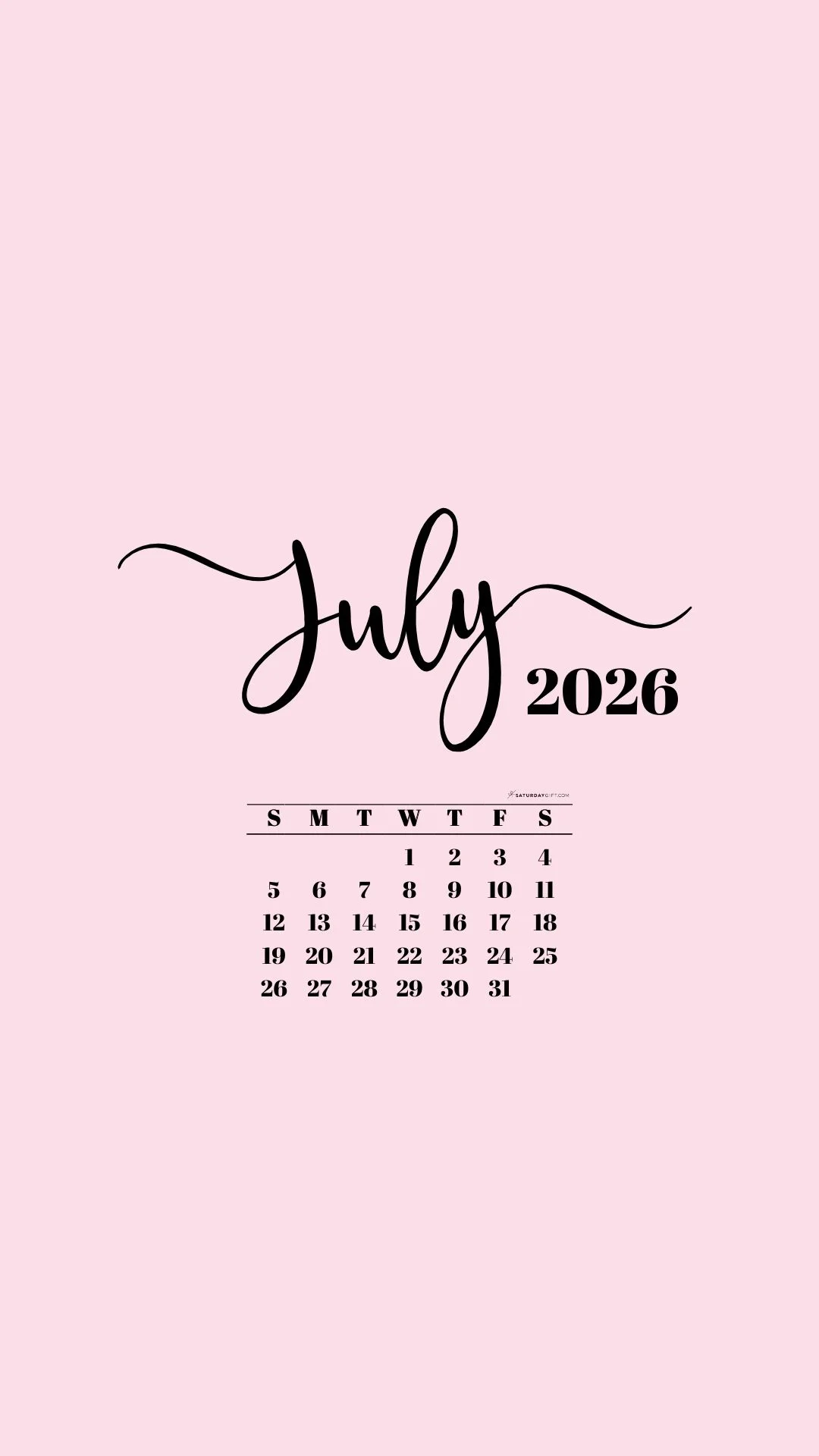 July Phone Wallpaper