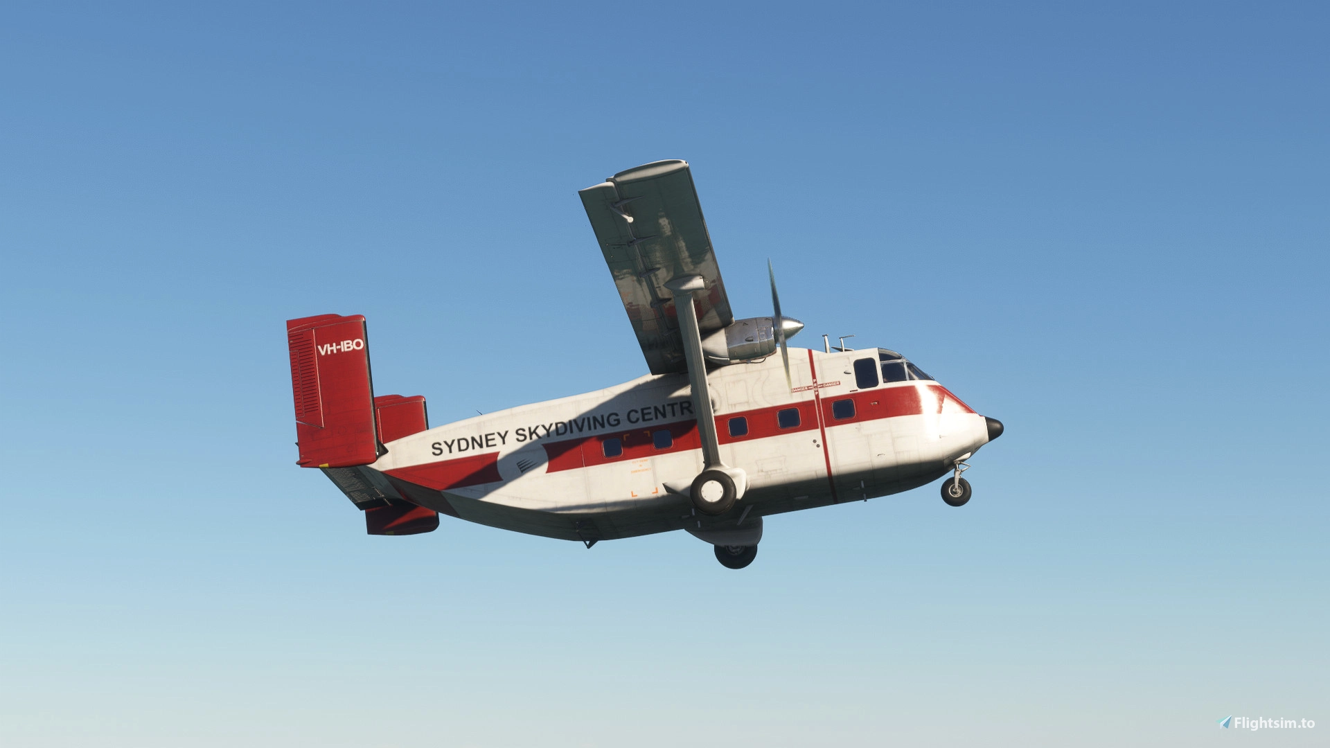 Short SC7 Skyvan VH IBO Skydive Center Sydney Liveries For MSFS