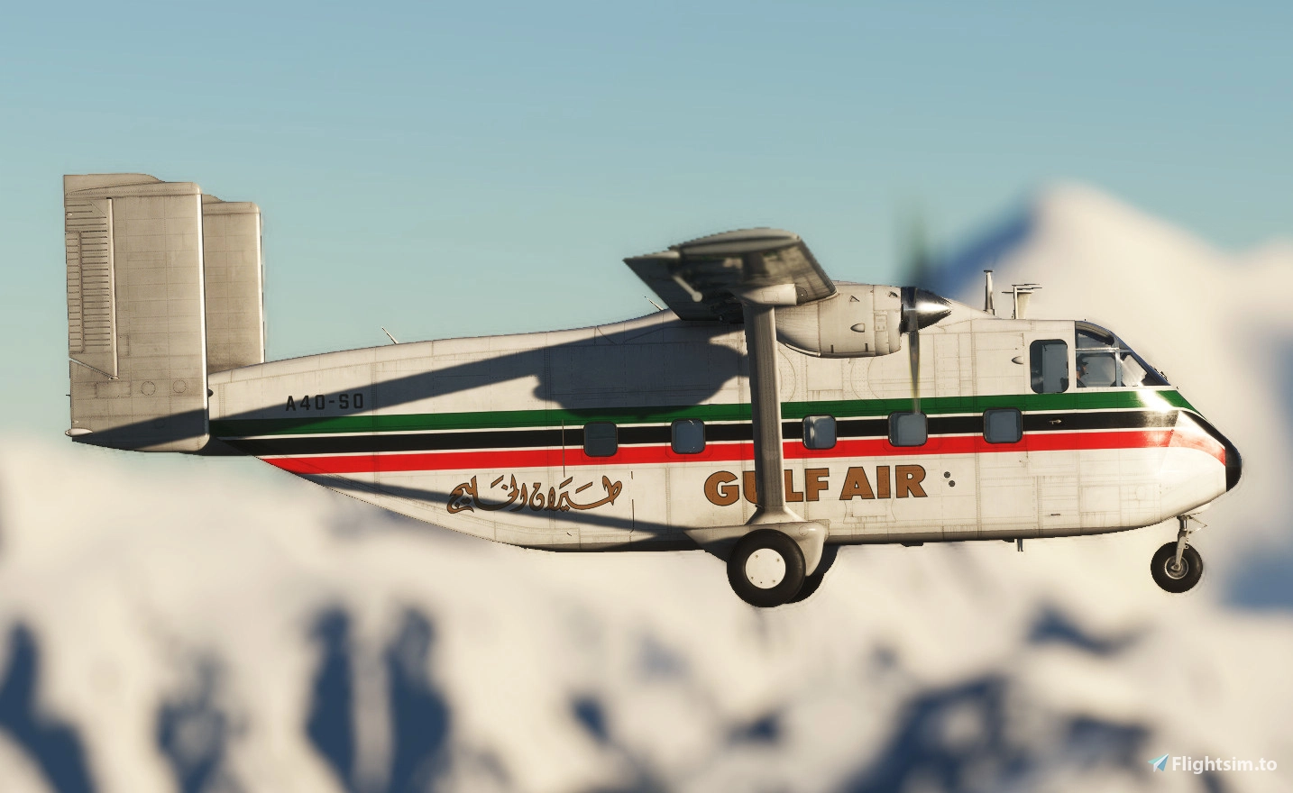 Gulf Air A4O SO. Microsoft / IniBuilds Short SC.7 Skyvan [4K] Liveries For MSFS