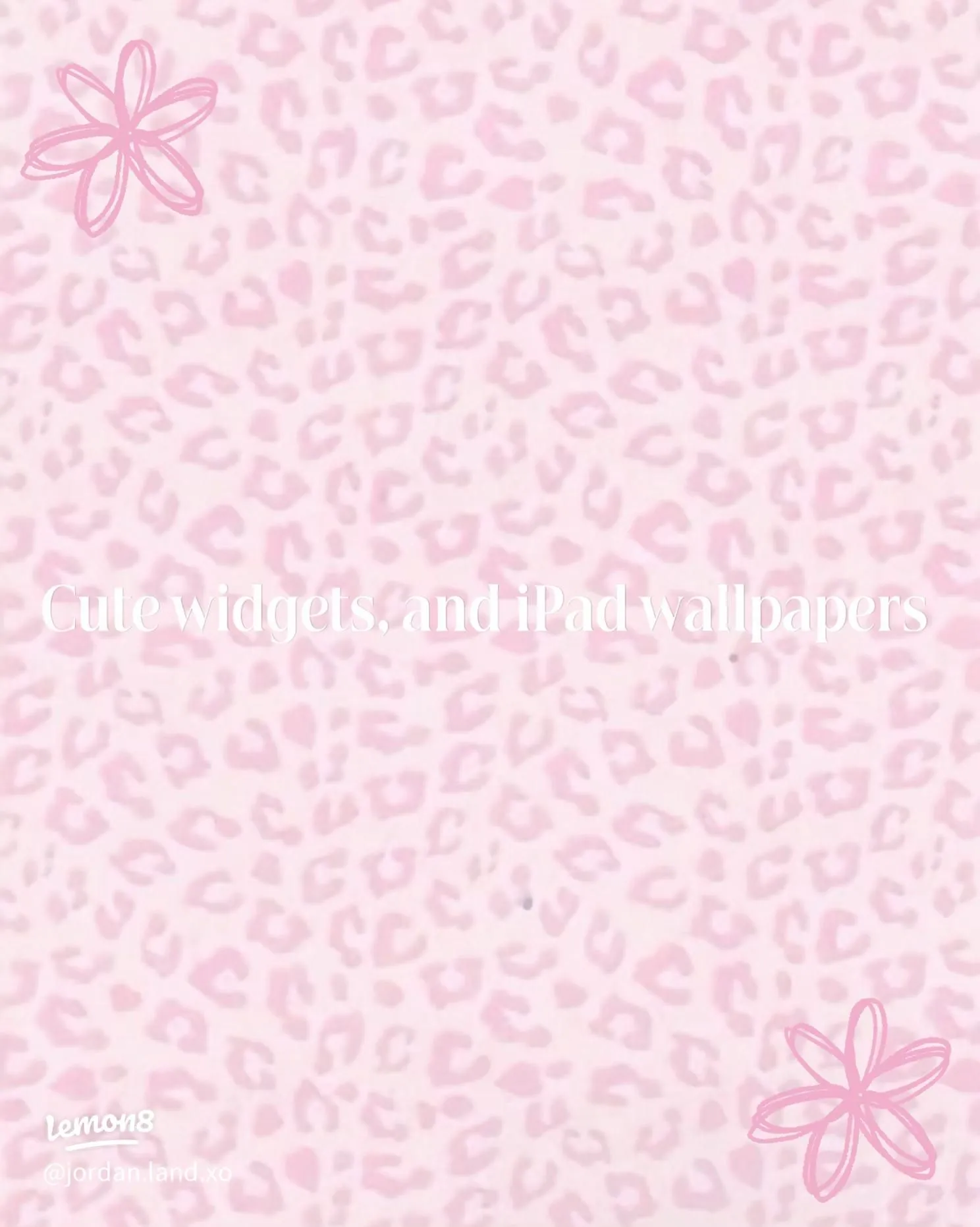 My Fave Cute Pink iPad Wallpaper & Widgets + Leopard Print!
