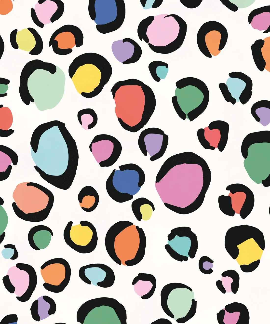 Rainbow Leopard Wallpaper Woven Wallpaper Roll Set Kids Room Bedroom Wallpaper Roll & King