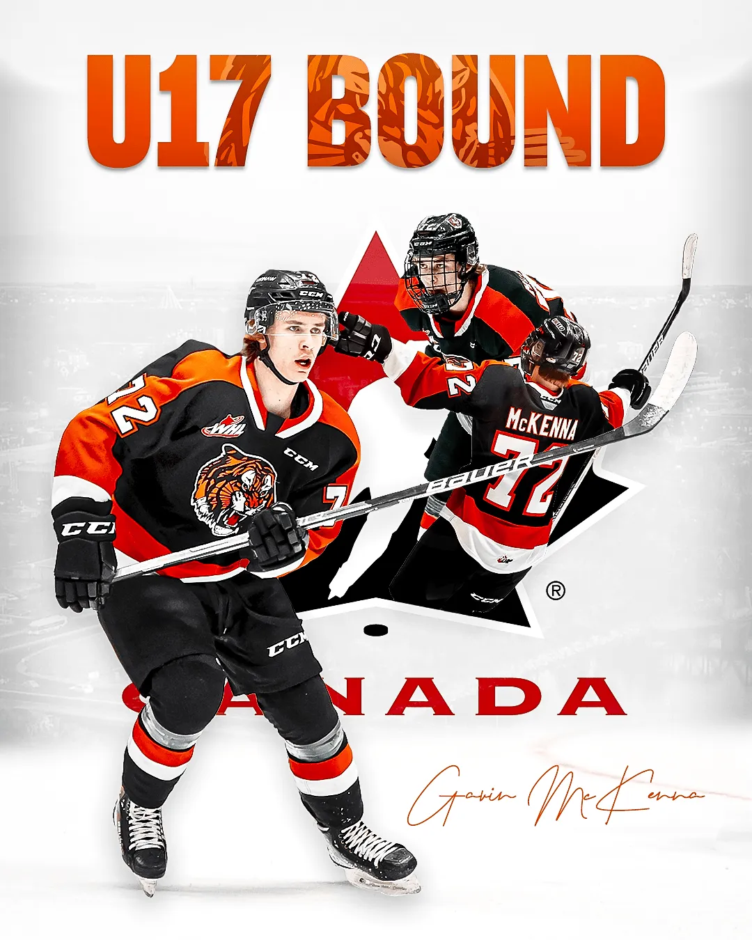 MCKENNA HEADING TO WORLD UNDER 17 CHALLENGE Hat Tigers