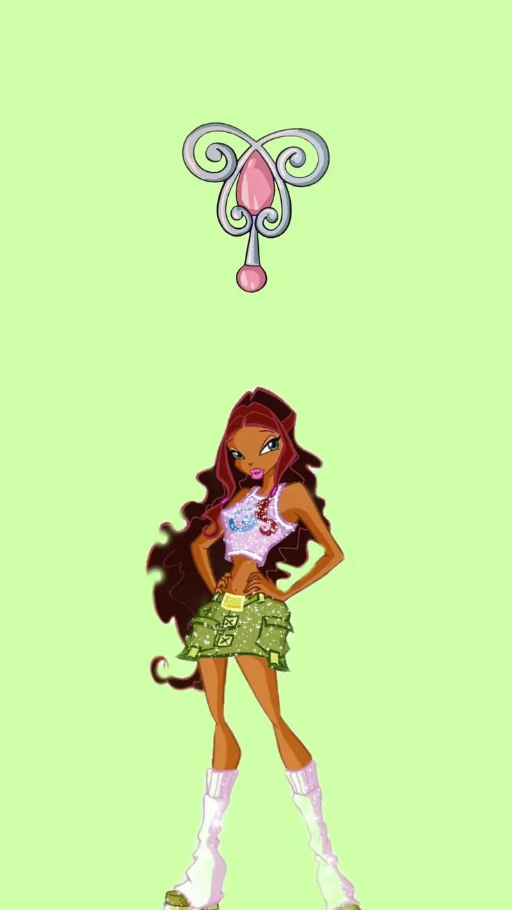 Leyla / Aisha Winx Club Aesthetic Lock Screen Wallpaper + Charm