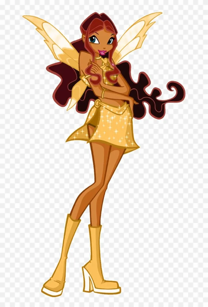 Aisha Gold Transform By Alexaspears1333 Club Layla Charmix Transparent PNG Clipart Image Download