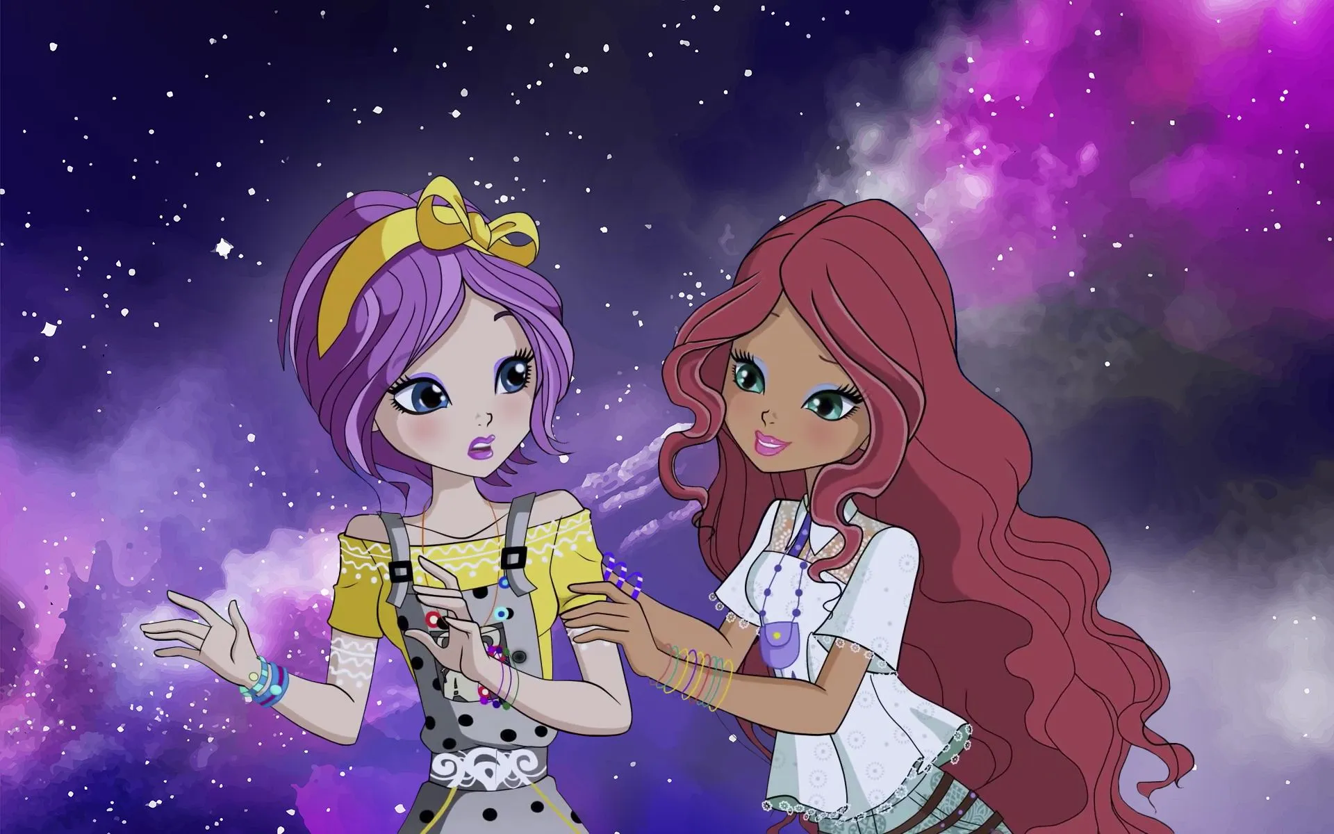 Winx Club season 8 wallpaper with Cosmix and casual outfits