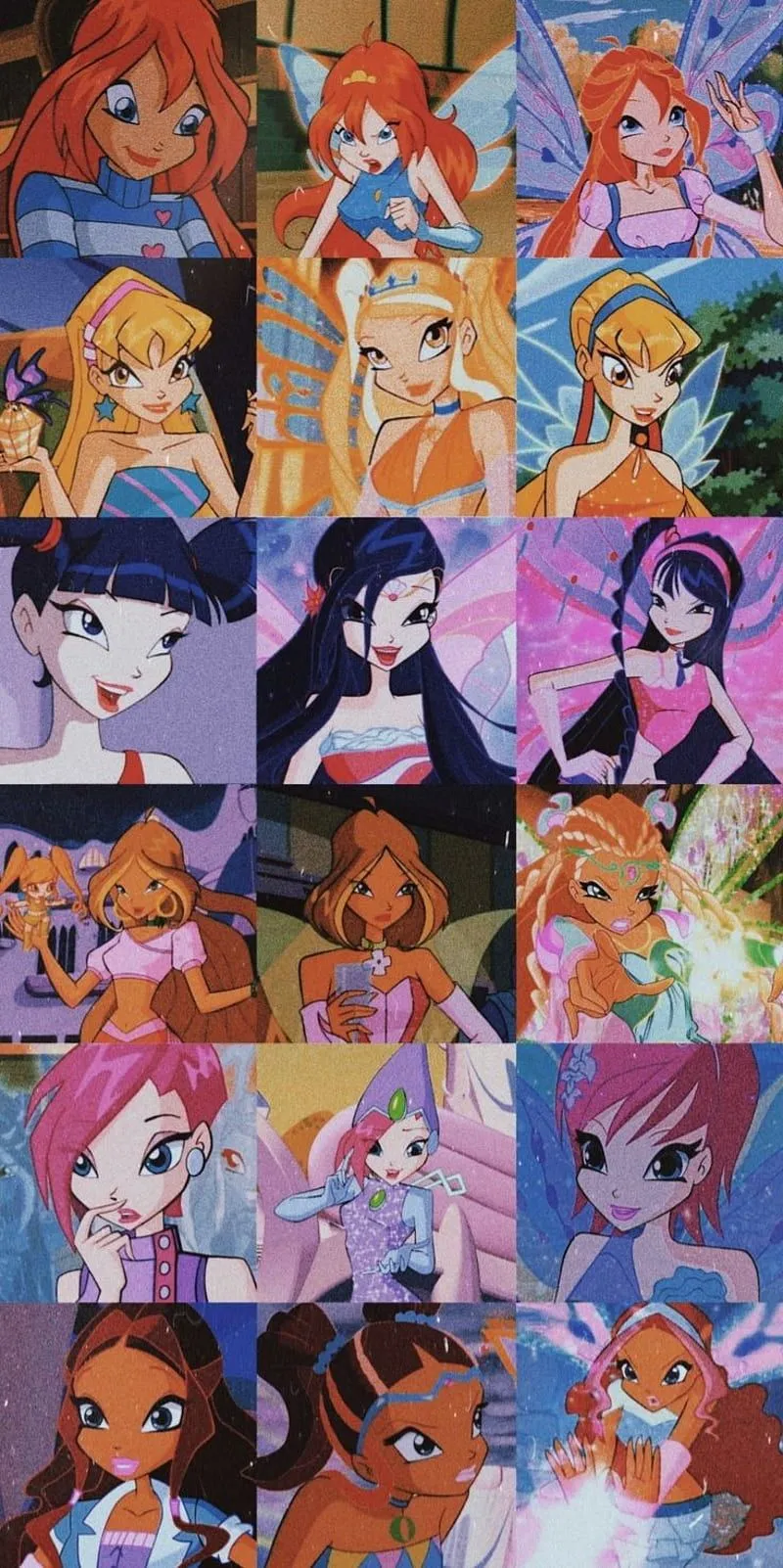 Winx, esthella, fate, musa, flora, aisha, fadas, bloom, winx club, wings, fada, HD phone wallpaper