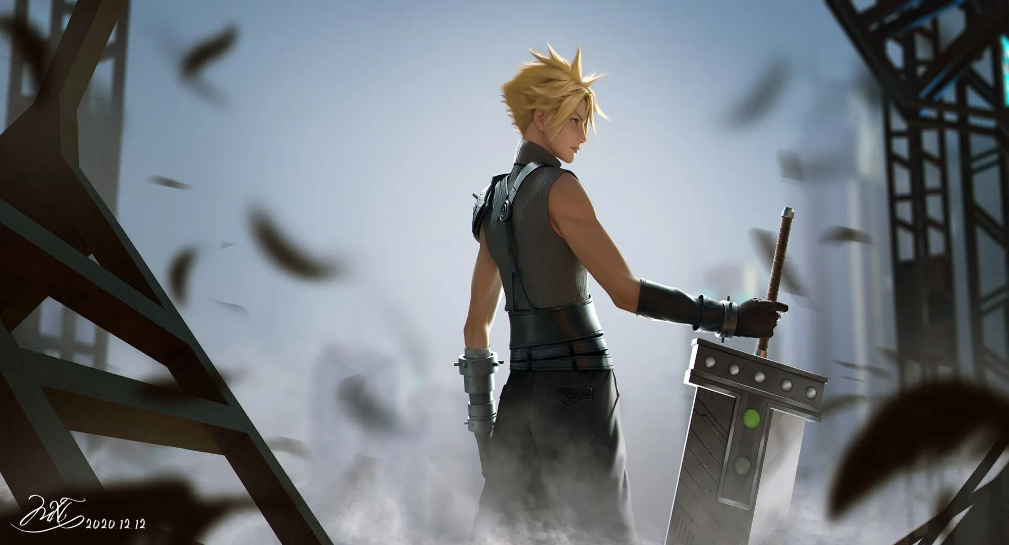 Download Cloud Strife Video Game Final Fantasy VII Remake HD Wallpaper by 喵 小团x1080
