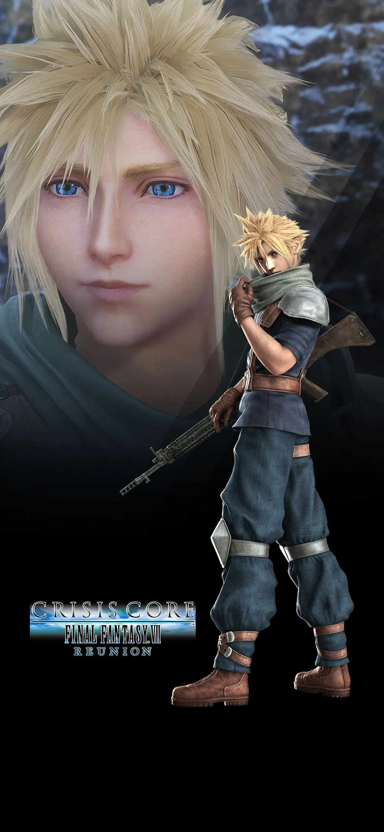 Crisis Core: Final Fantasy VII Cloud Strife Wallpaper with Monocle