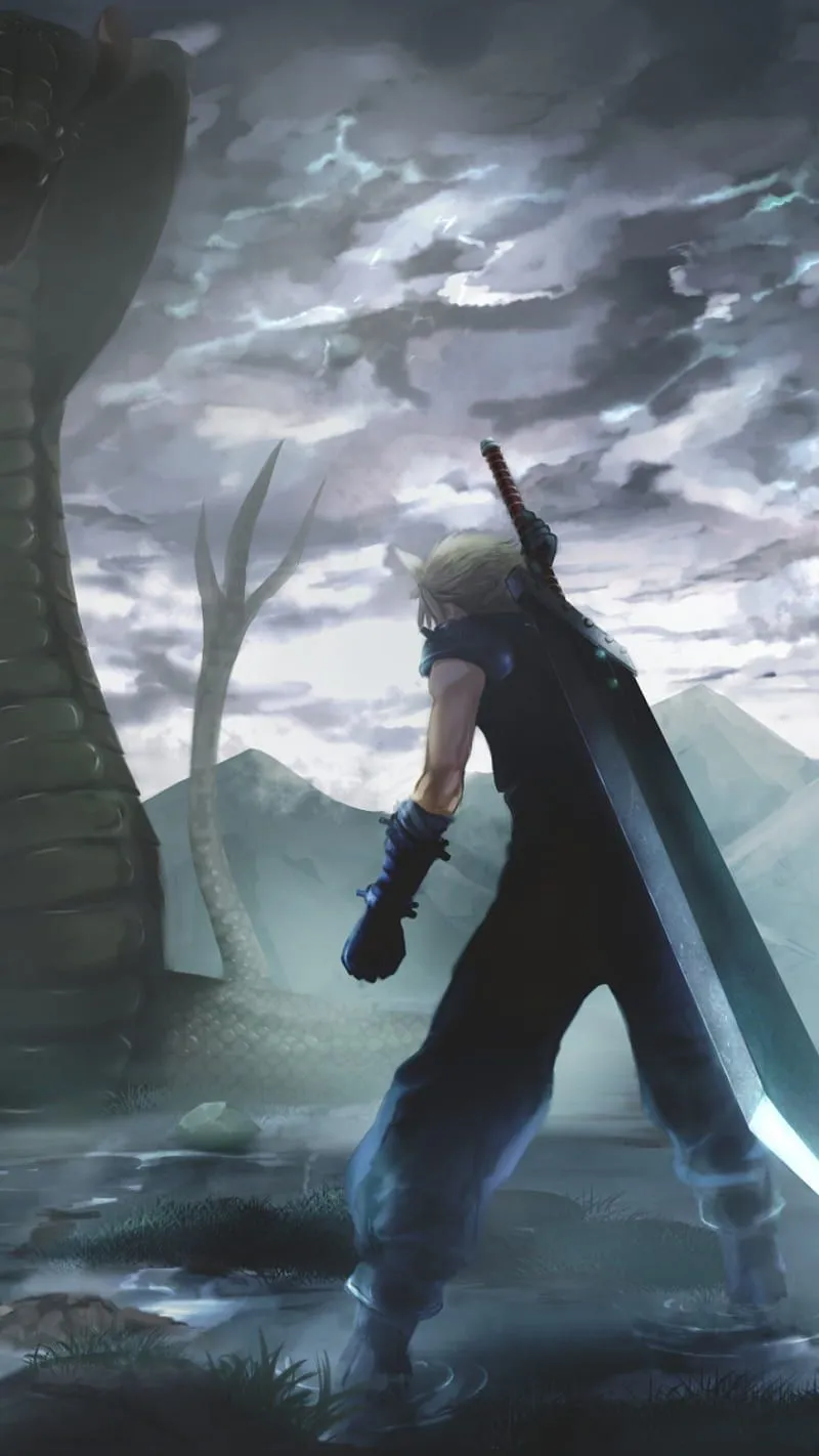 Cloud, cloud strife, final fantasy, HD phone wallpaper
