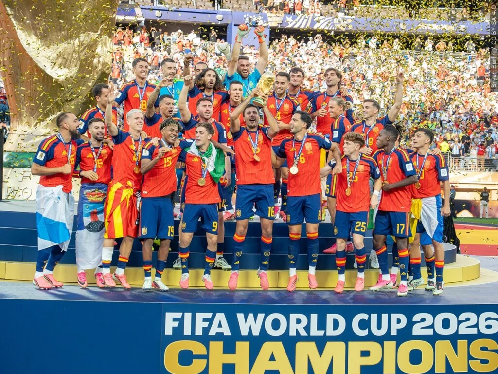 Spain Rejoices In World Cup Victory, Even If Some Fans Say Trump Lingered Too Long In Team's Photo Op
