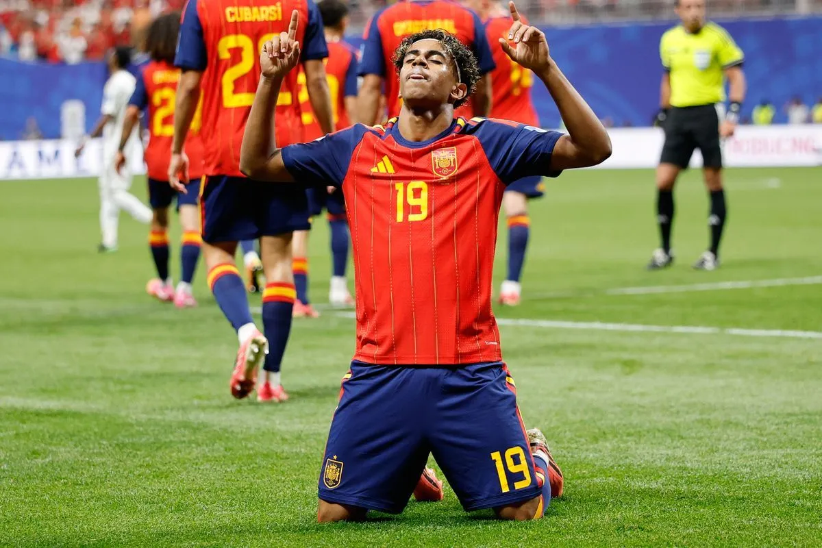 Lamine Yamal scores 10 minutes into his first World Cup start and gives Spain liftoff