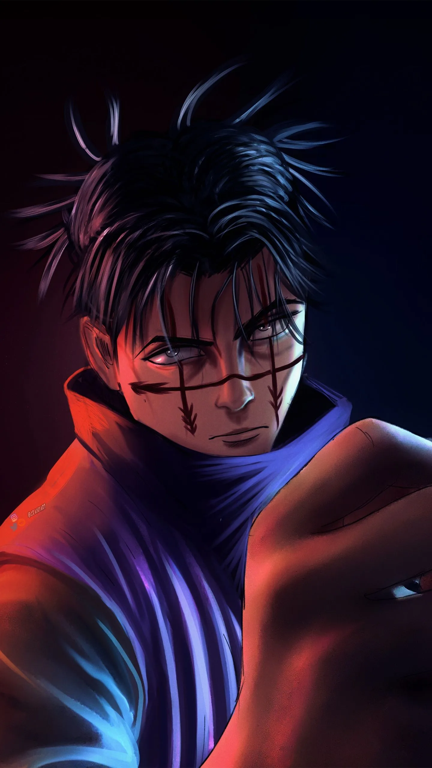Choso Wallpaper 4K, Dark background, Jujutsu Kaisen