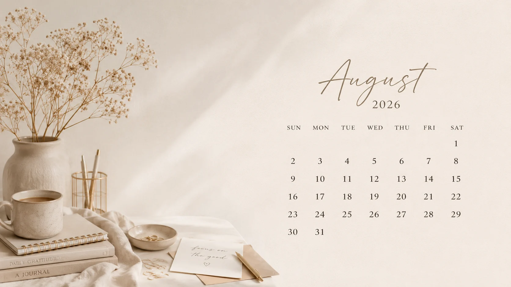 Free August 2026 Desktop Calendar Background (EASY DOWNLOAD)
