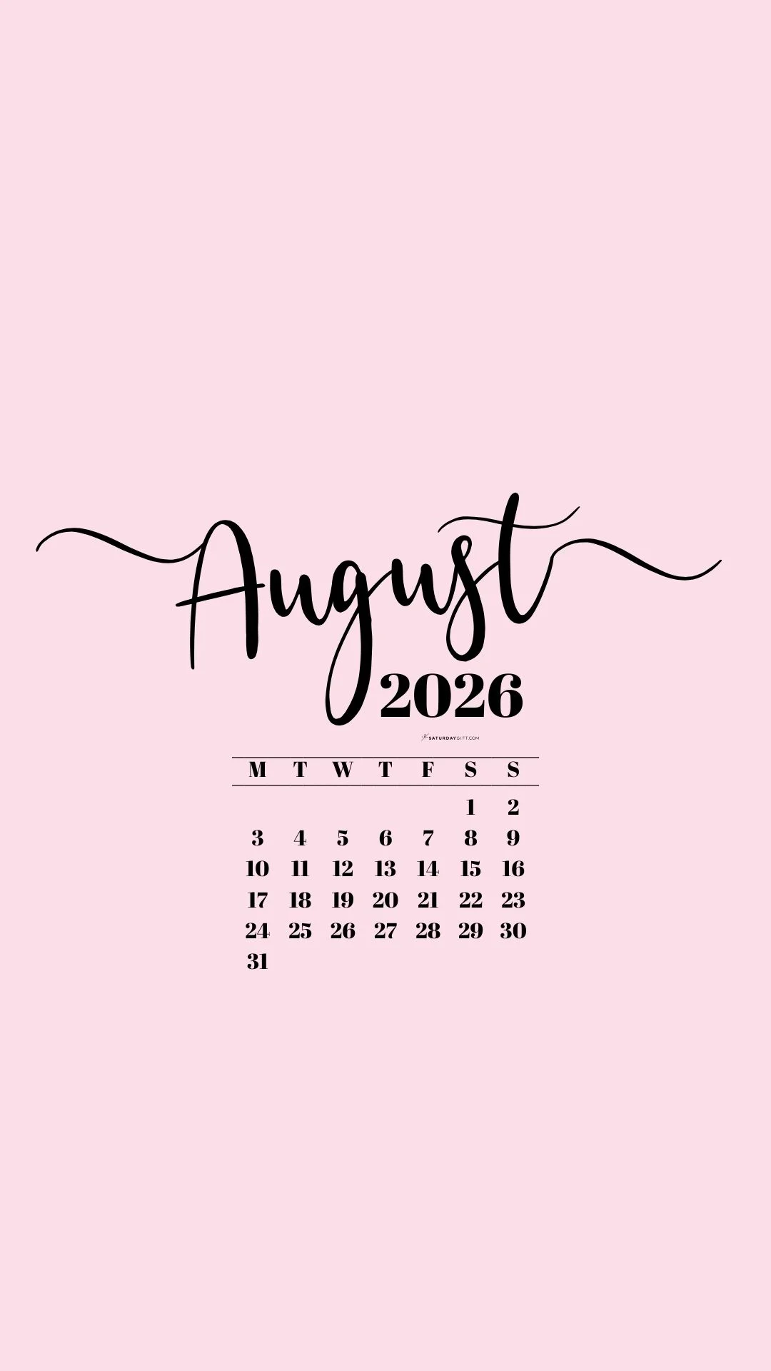 August Phone Wallpaper