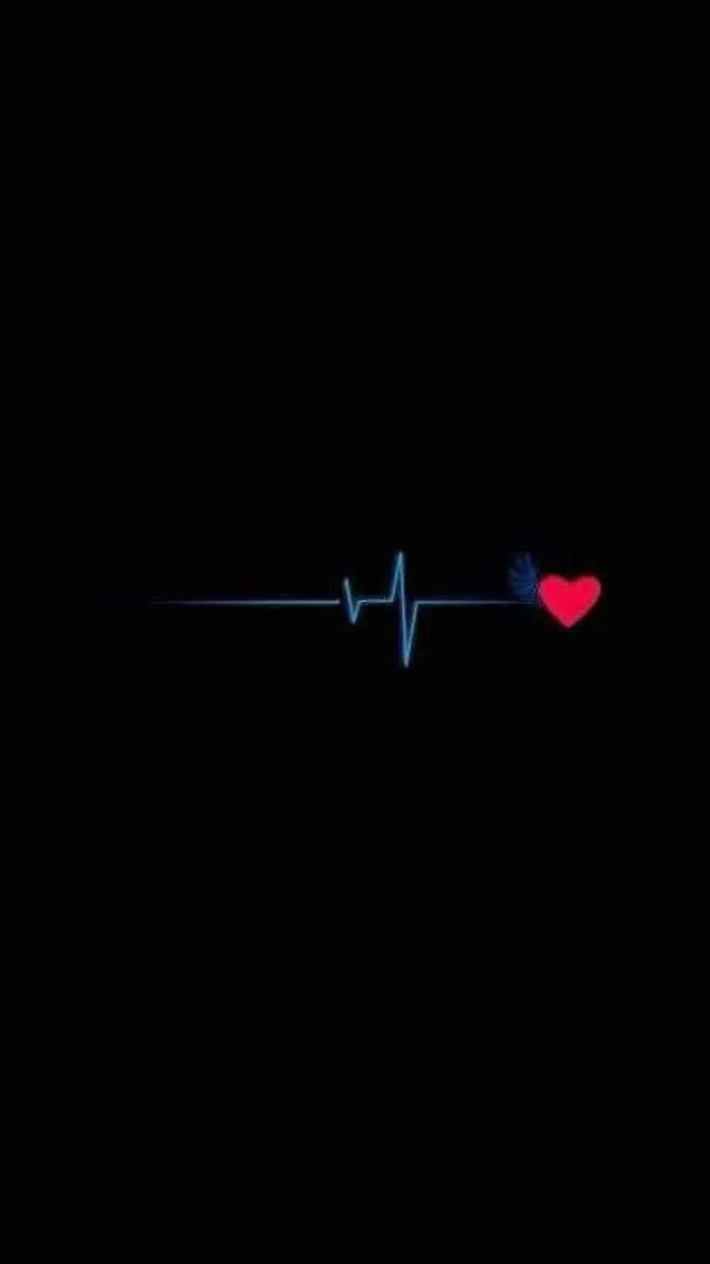 Heart rate, love, black, HD phone wallpaper