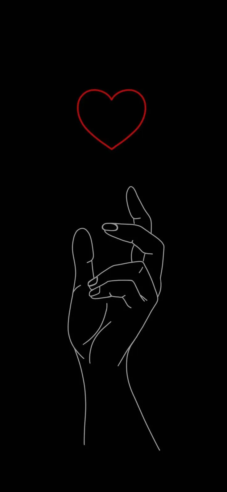 Black line emoji art wallpaper friend. Heart iphone wallpaper, Love wallpaper romantic, Dark phone wallpaper