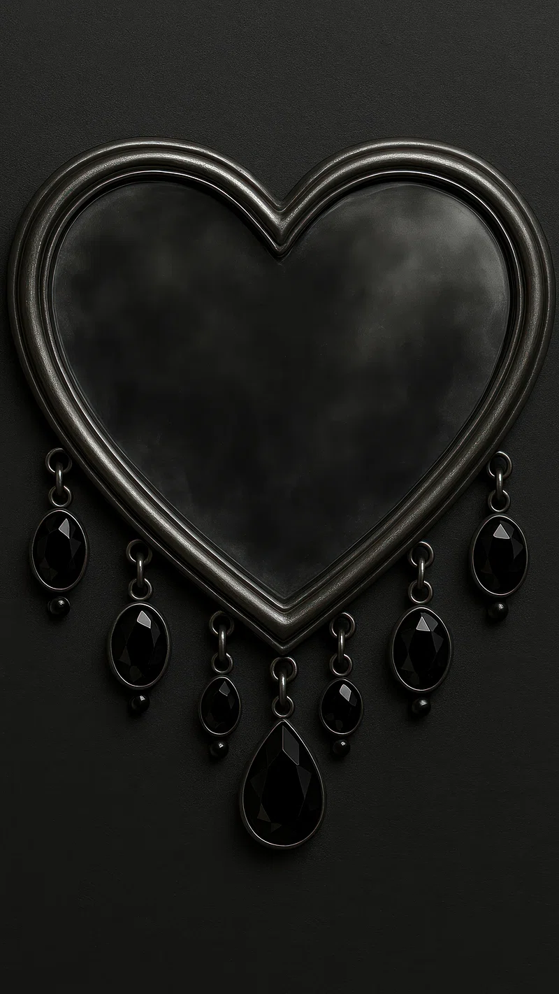 Heart Wallpaper Black Image Wallpaper
