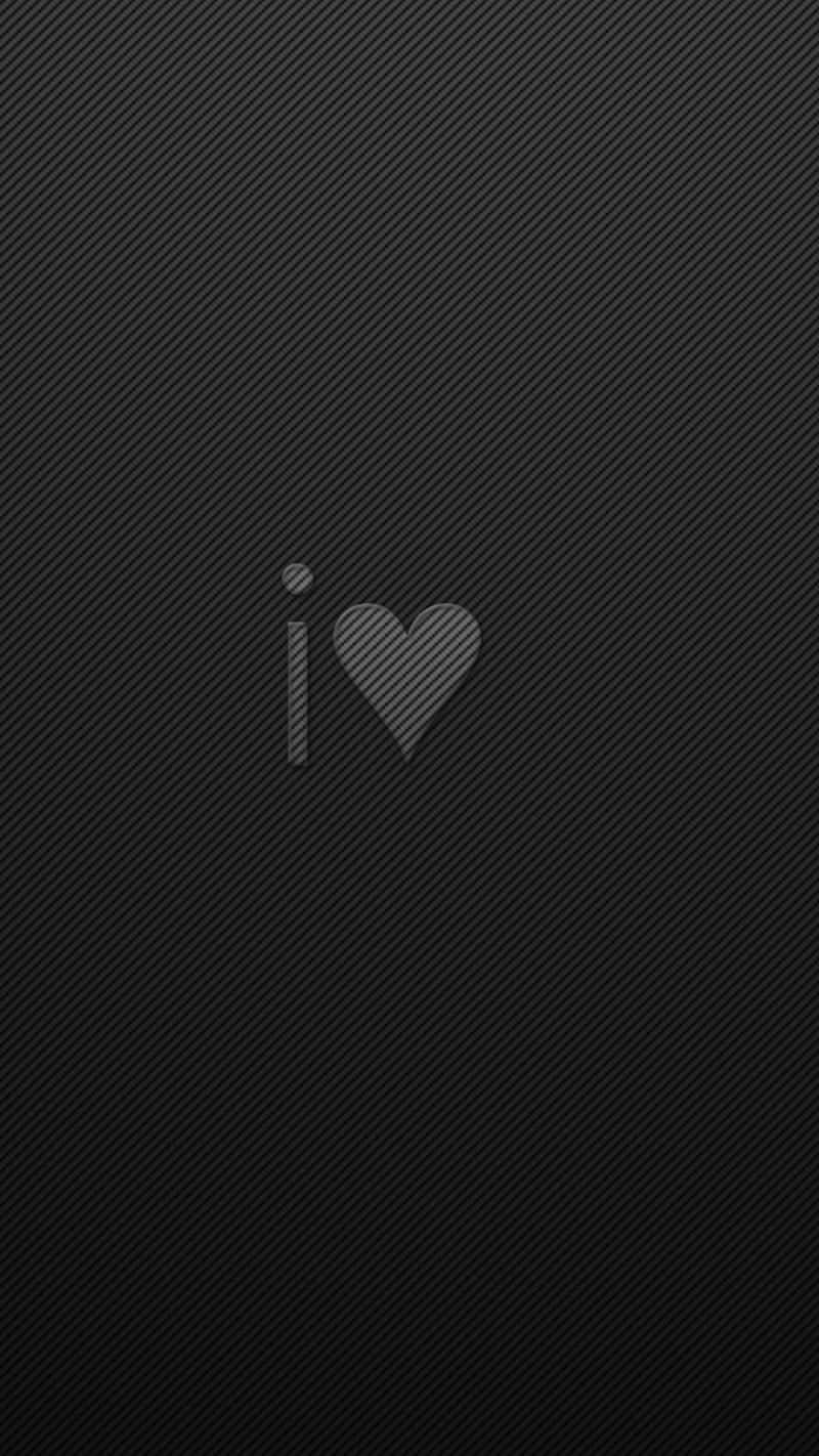 Gray Black Heart iPhone Wallpaper