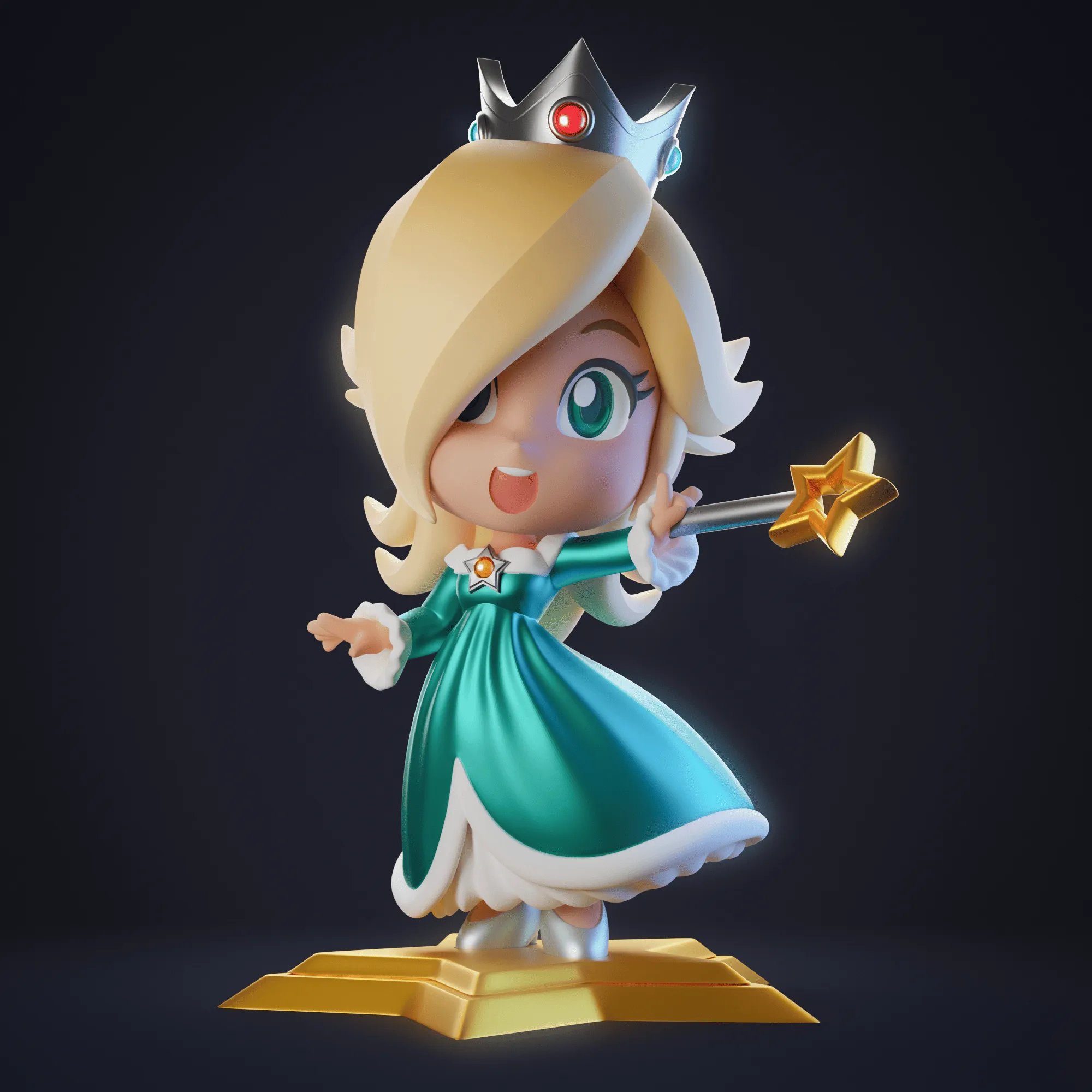 Mario Patches Rosalina Wallpaper Amiibo Smash Mario Rosalina From Mario Galaxy・ 3D File For 3D Printing・