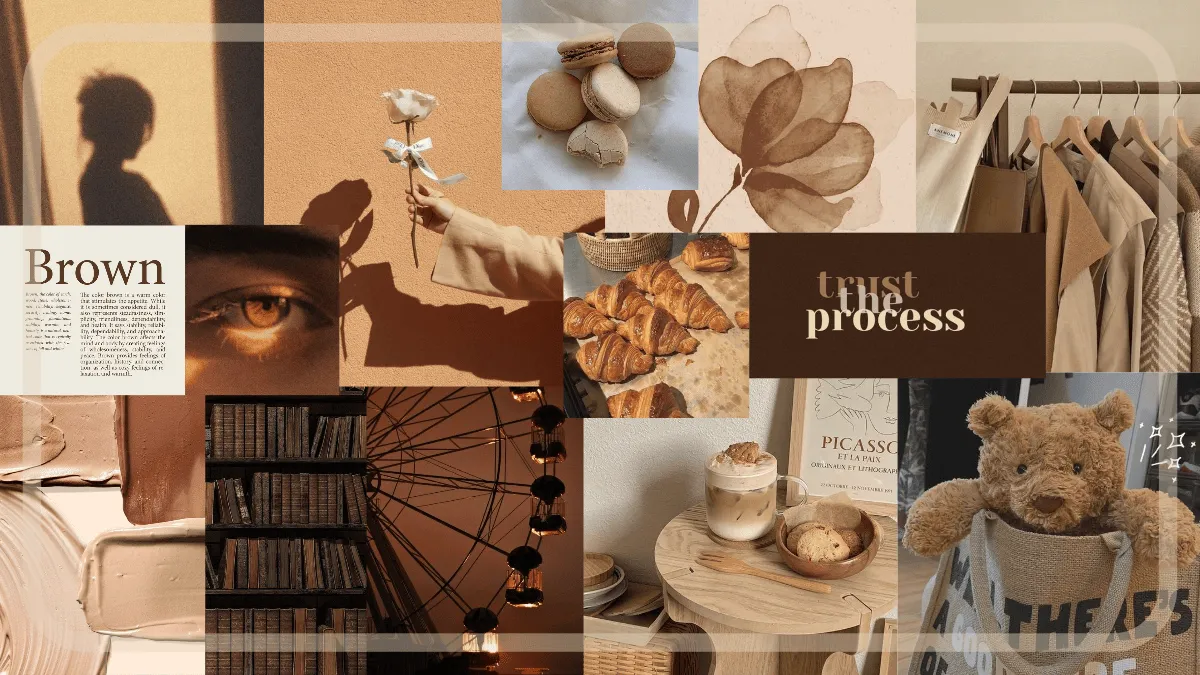 Brown Minimalist Motivational Laptop wallpaper. B R O W N