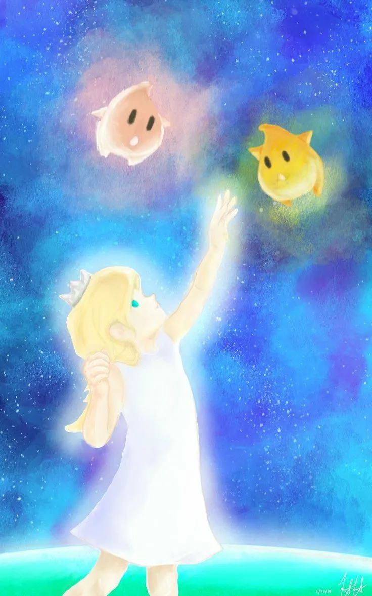 Rosalina galaxy background. Rosalina and luma wallpaper, Super mario galaxy rosalina, Mario galaxy art