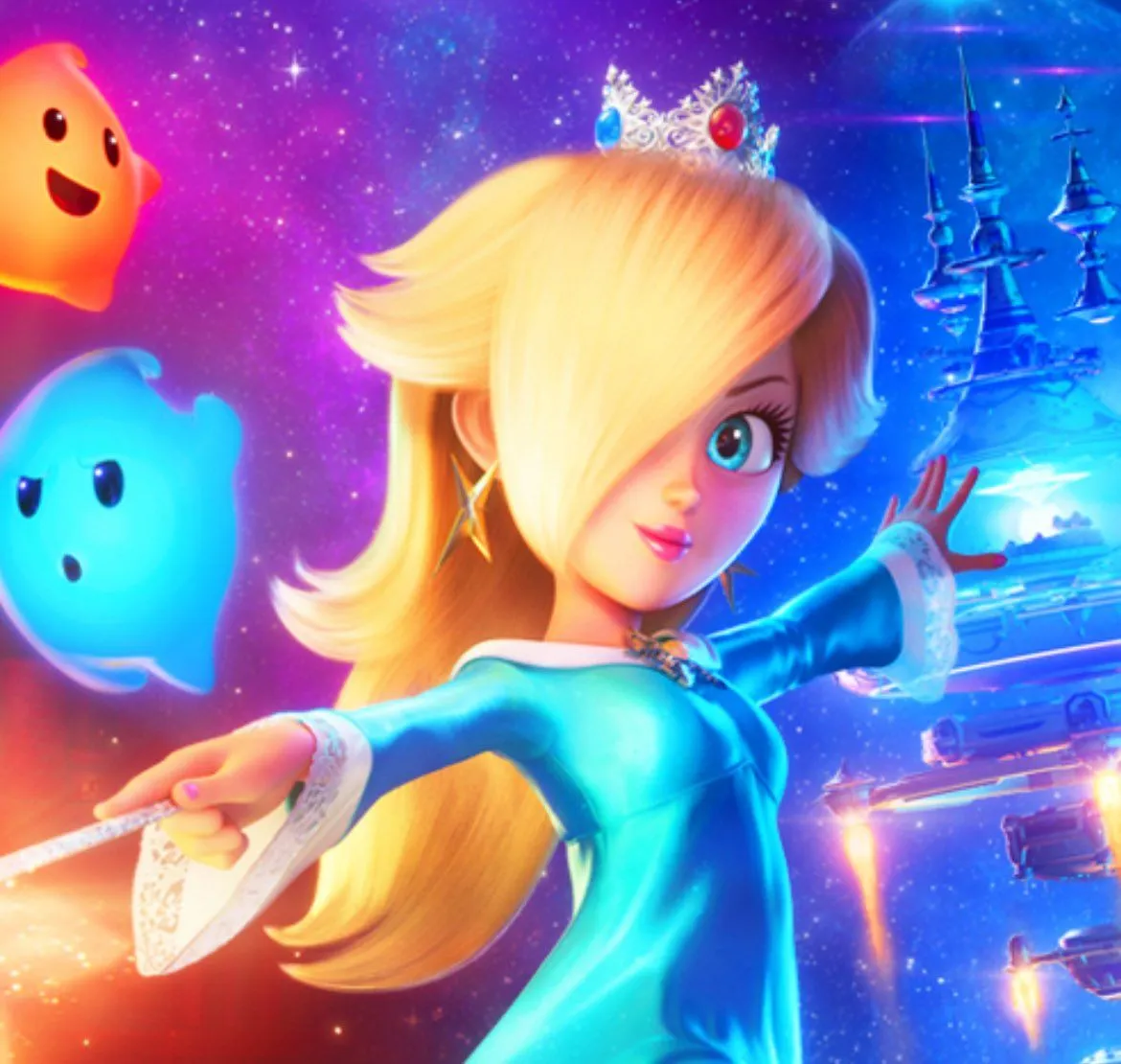 The whole Rosalina poster is extremely gorgeous but I'm so obsessed with details of her hair and her sleeves they really put so much effort into her movie design