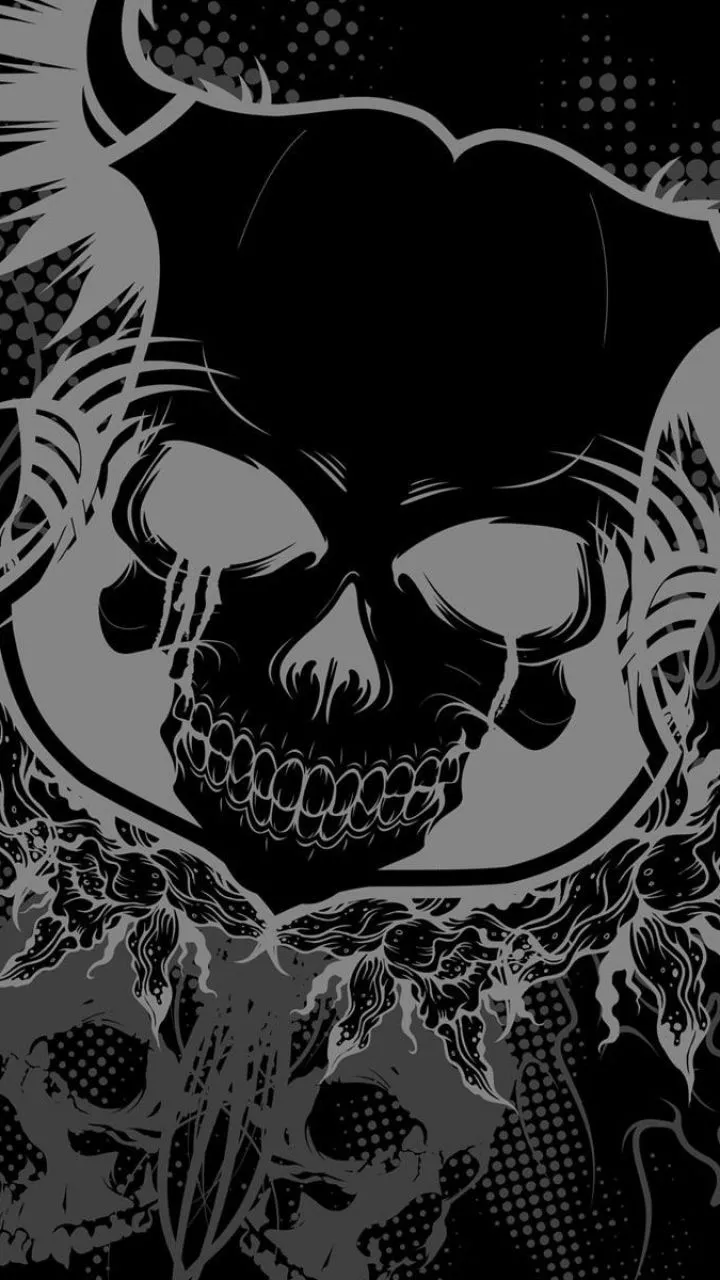 Phone wallpaper: Dark, Skull 1223831