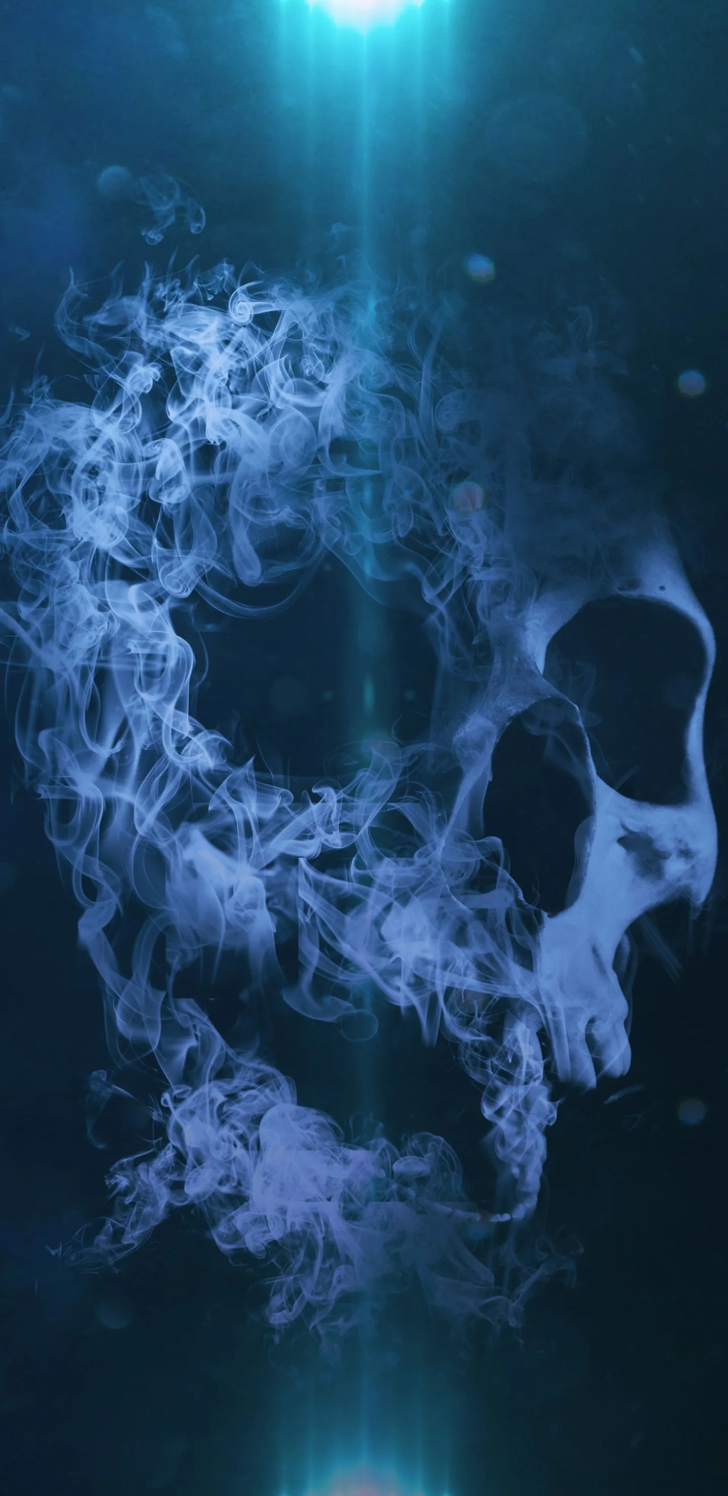 Phone wallpaper: Dark, Skull, Smoke 1411181