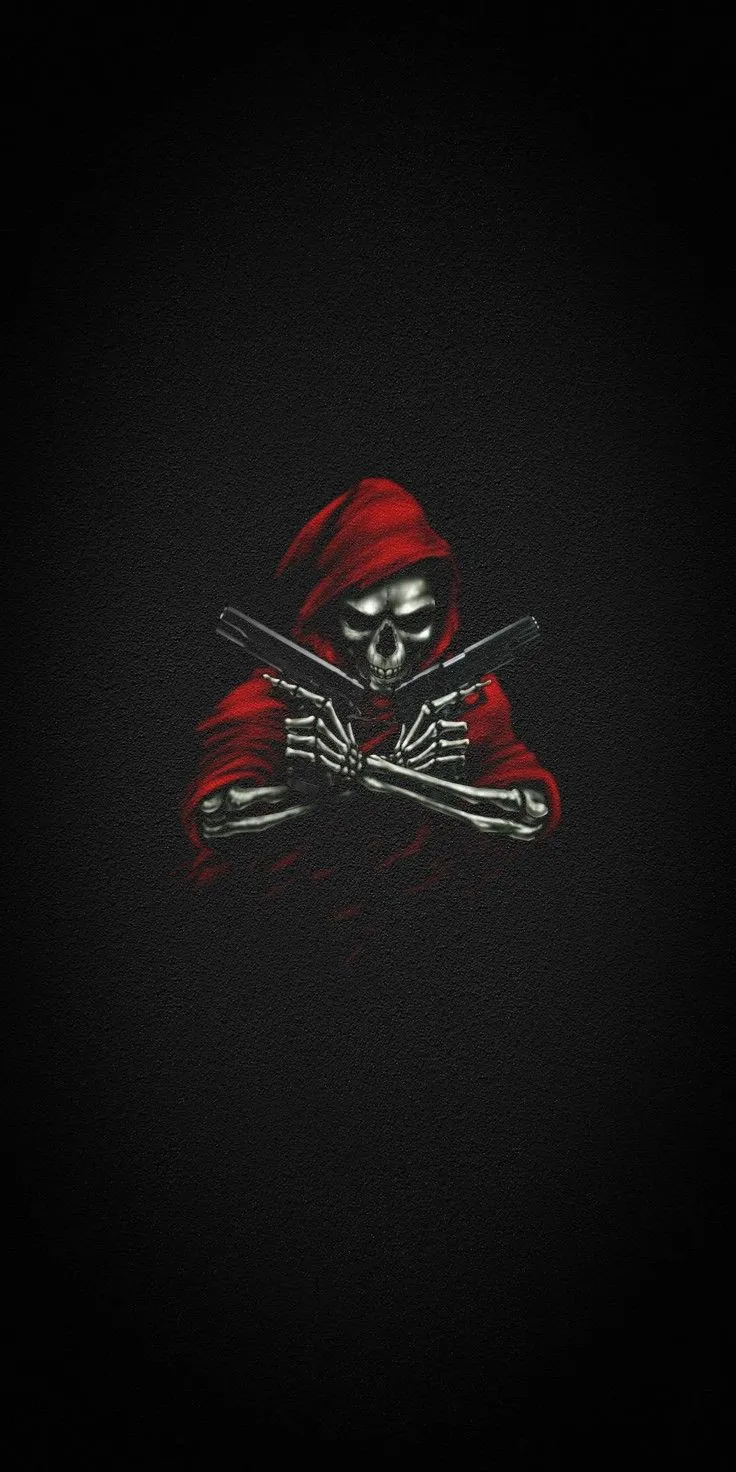Skull and crossbone wallpaper. Tactical reaper wallpaper, Red skulls wallpaper, Death black