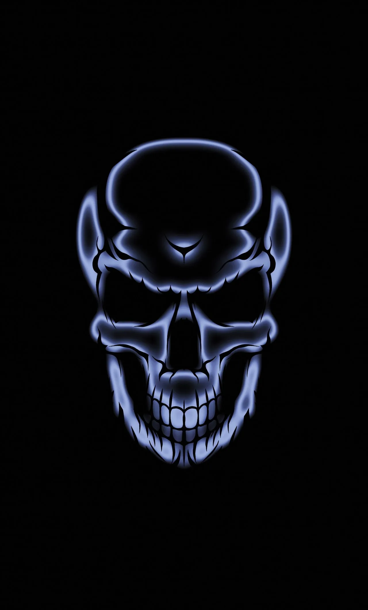 Skull White Glow Dark 4k iPhone , HD 4k Wallpaper, Image, Background, Photos and Picture